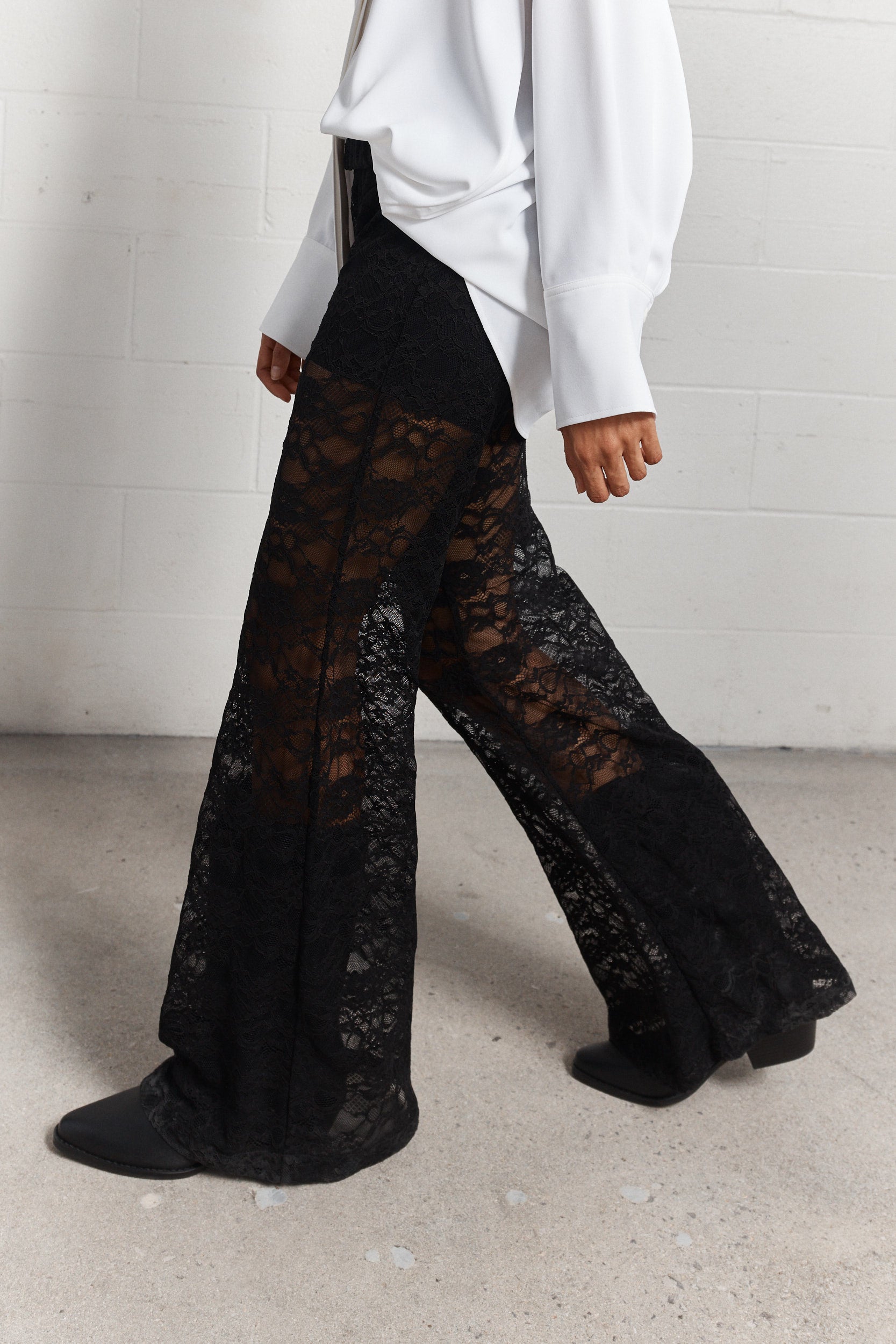 Lopez | Black lace trousers