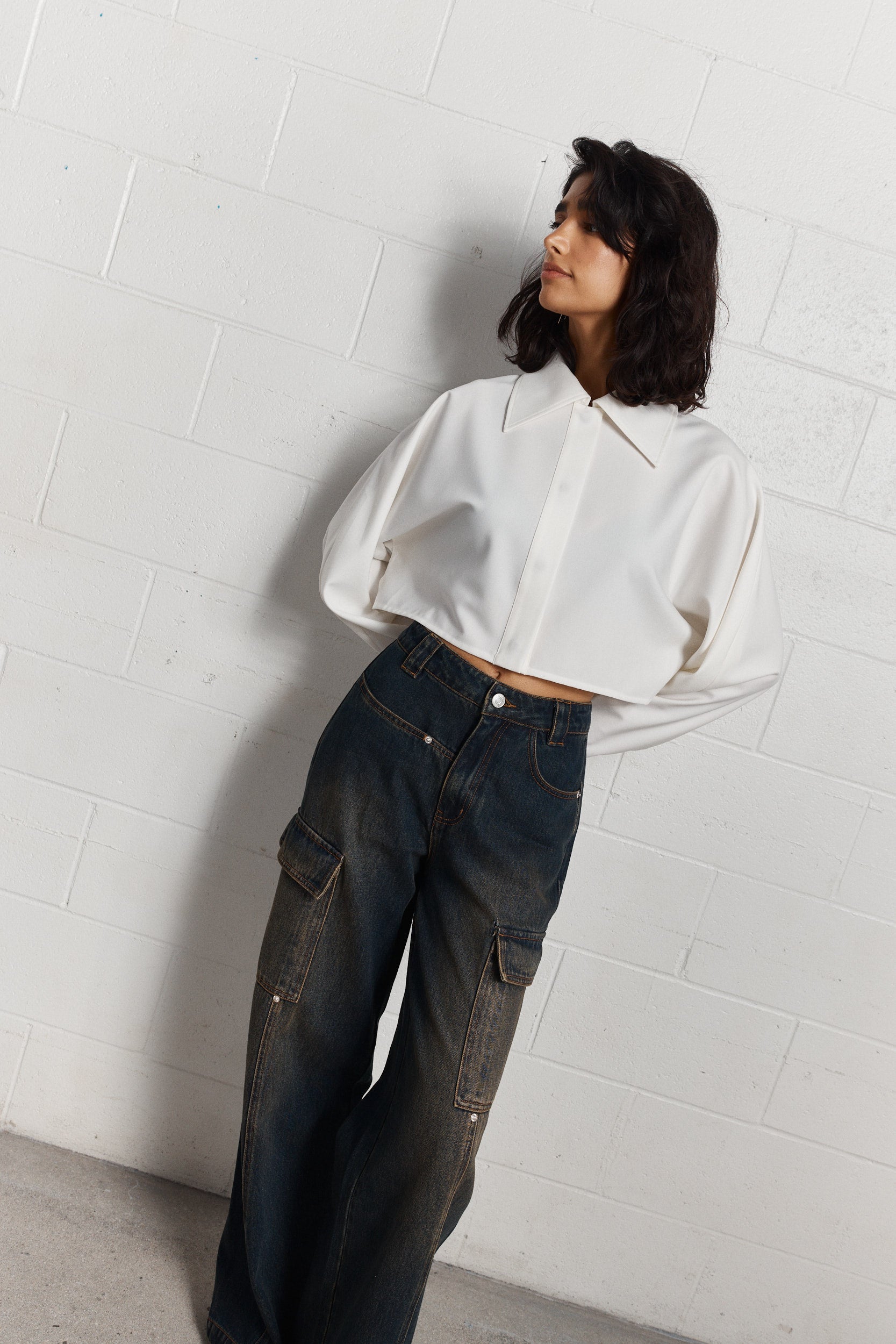 Laudina | Chemise courte crème