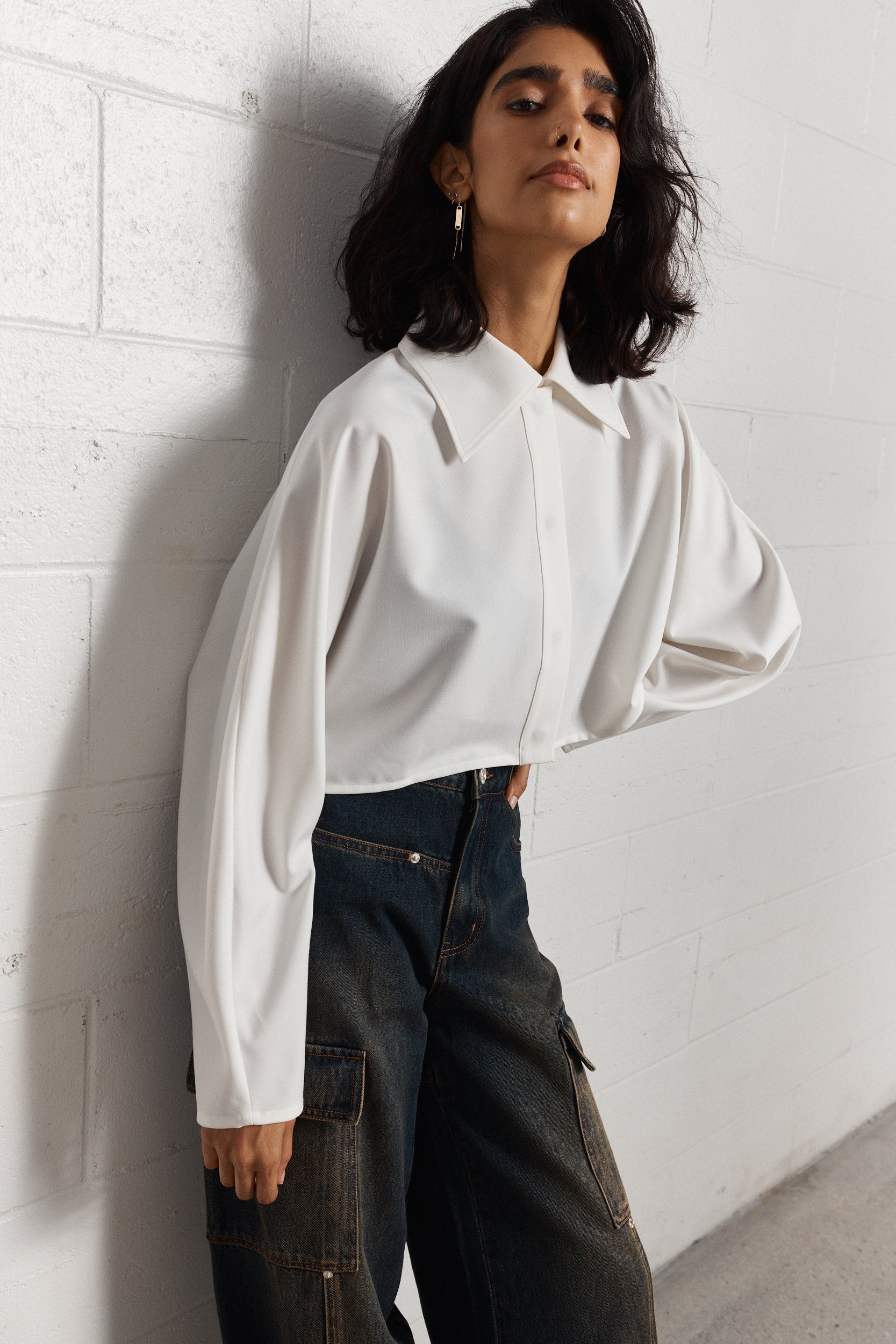 Laudina | Chemise courte crème