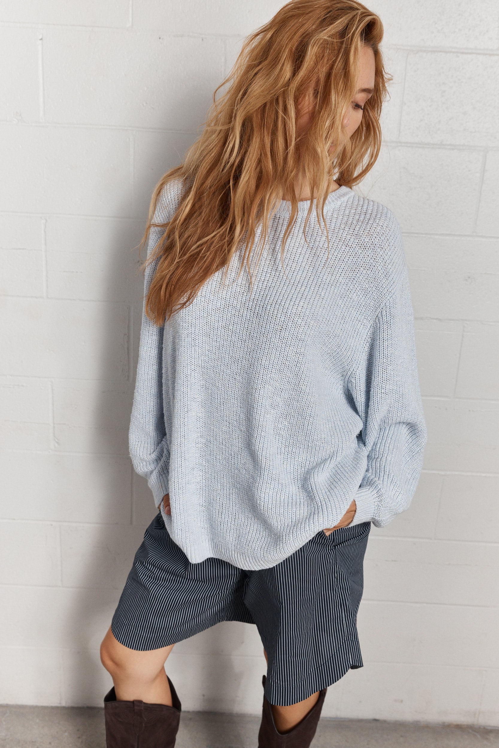 Melianne | Chandail bleu pâle