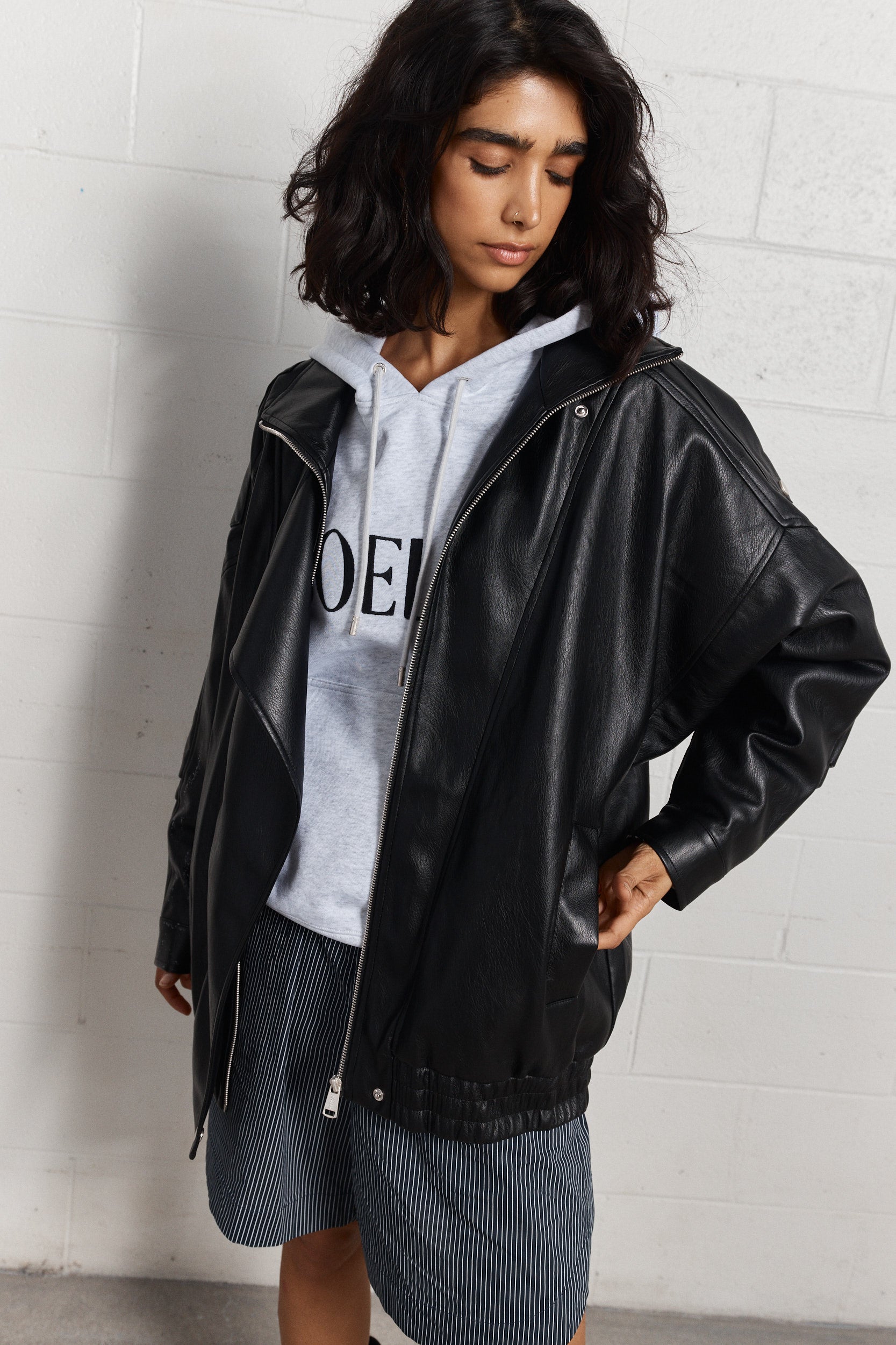 Riot | Perfecto en similicuir noir