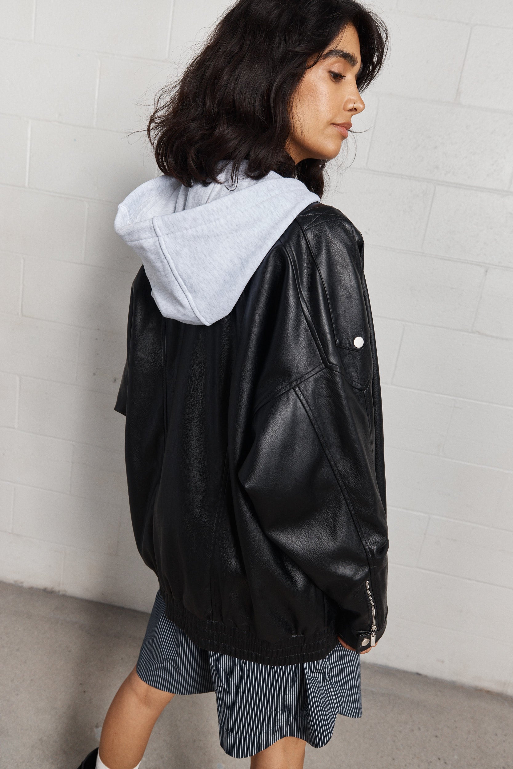 Riot | Perfecto en similicuir noir