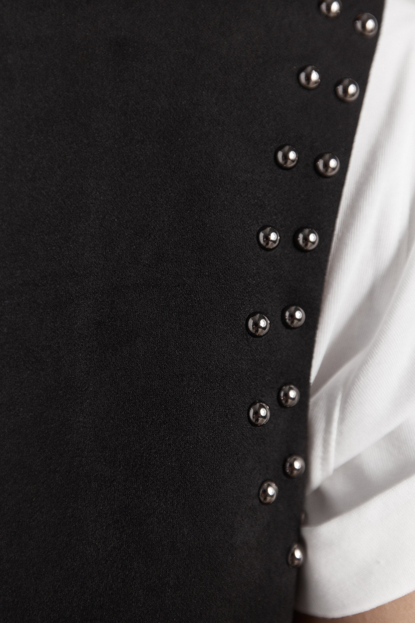 Cillian | Black Faux Suede Rivet Jacket