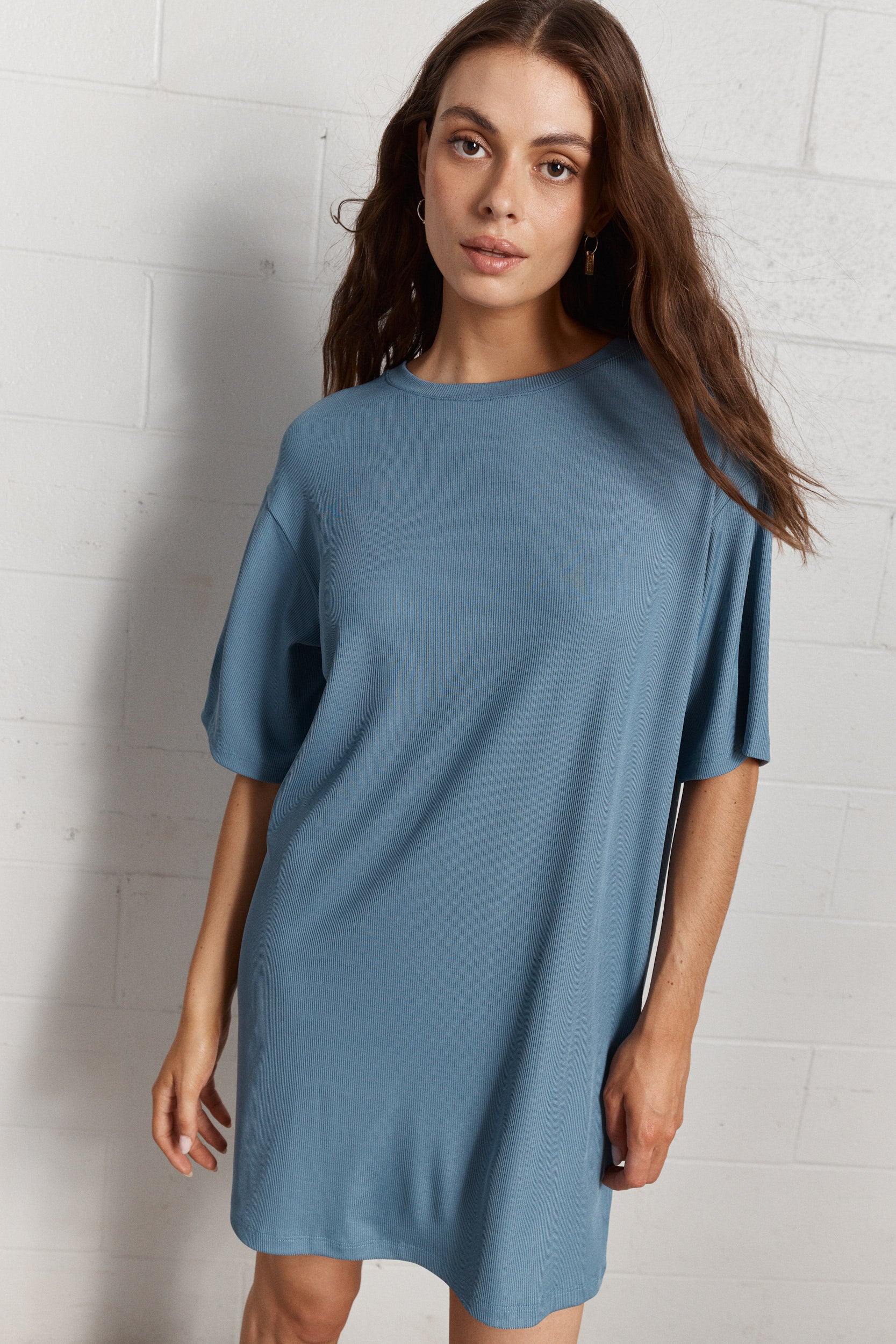 Kara | Robe t-shirt bleue
