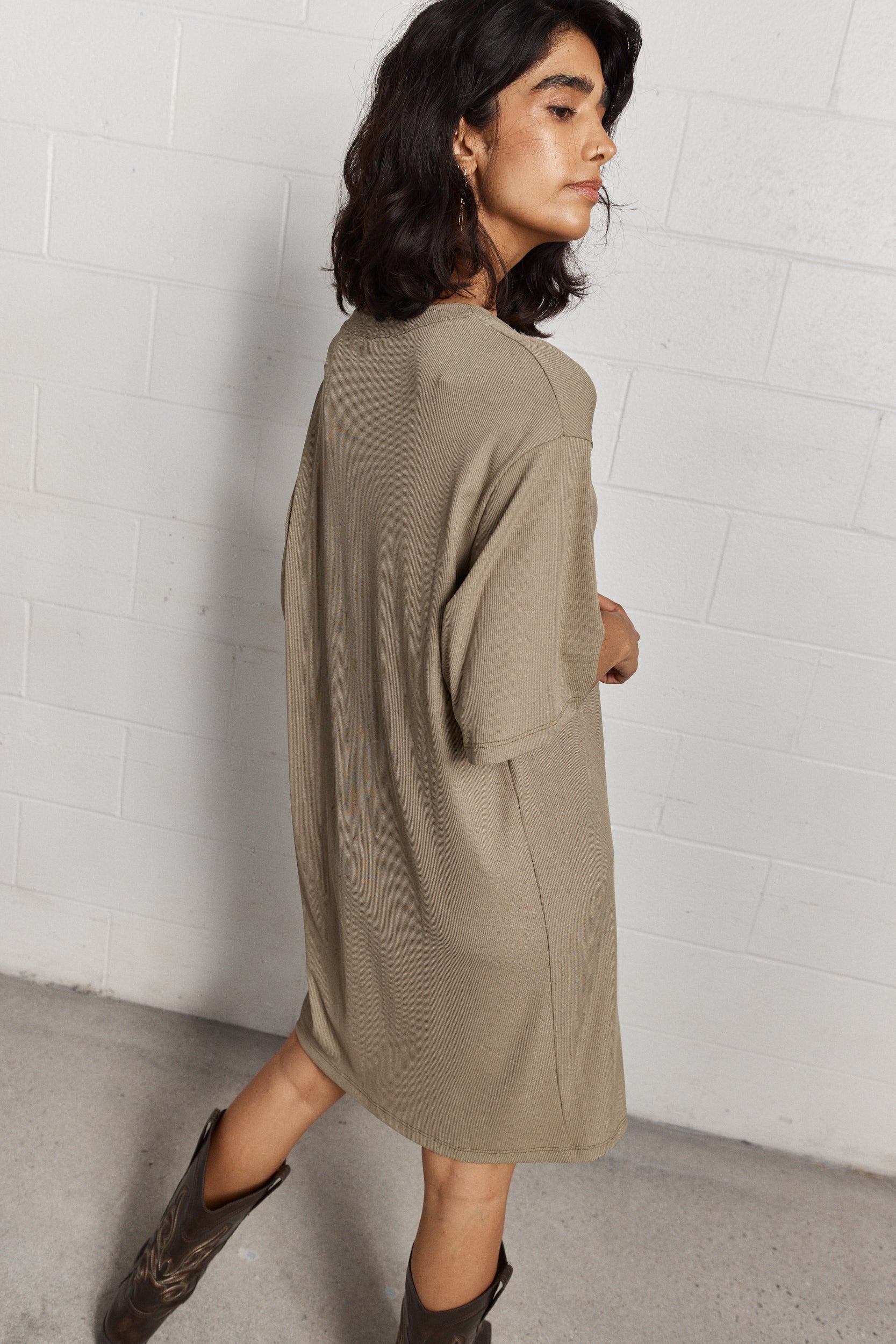 Kara | Sage T-shirt Dress