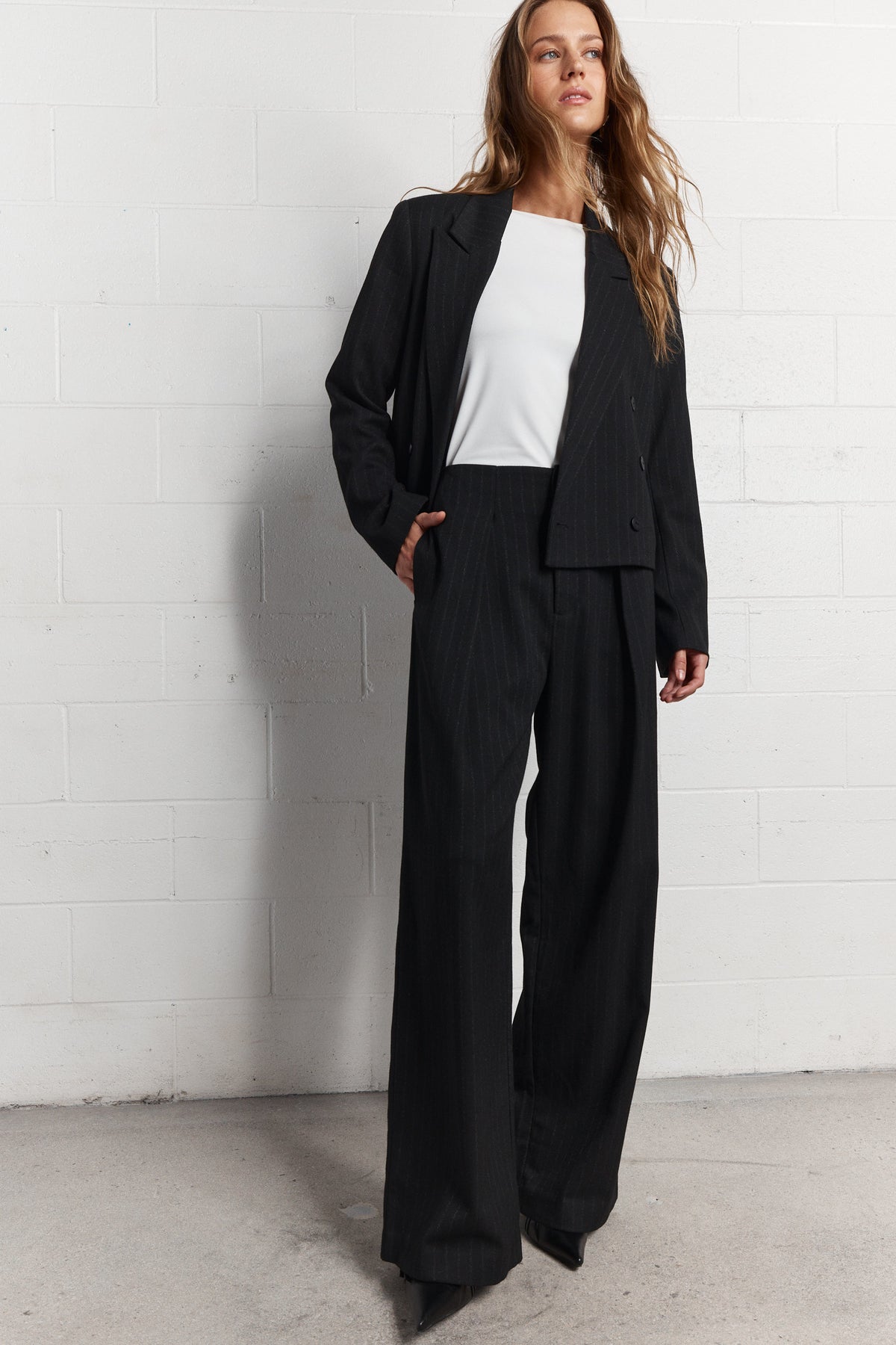 Angelika | Pantalon taille haute à jambe large