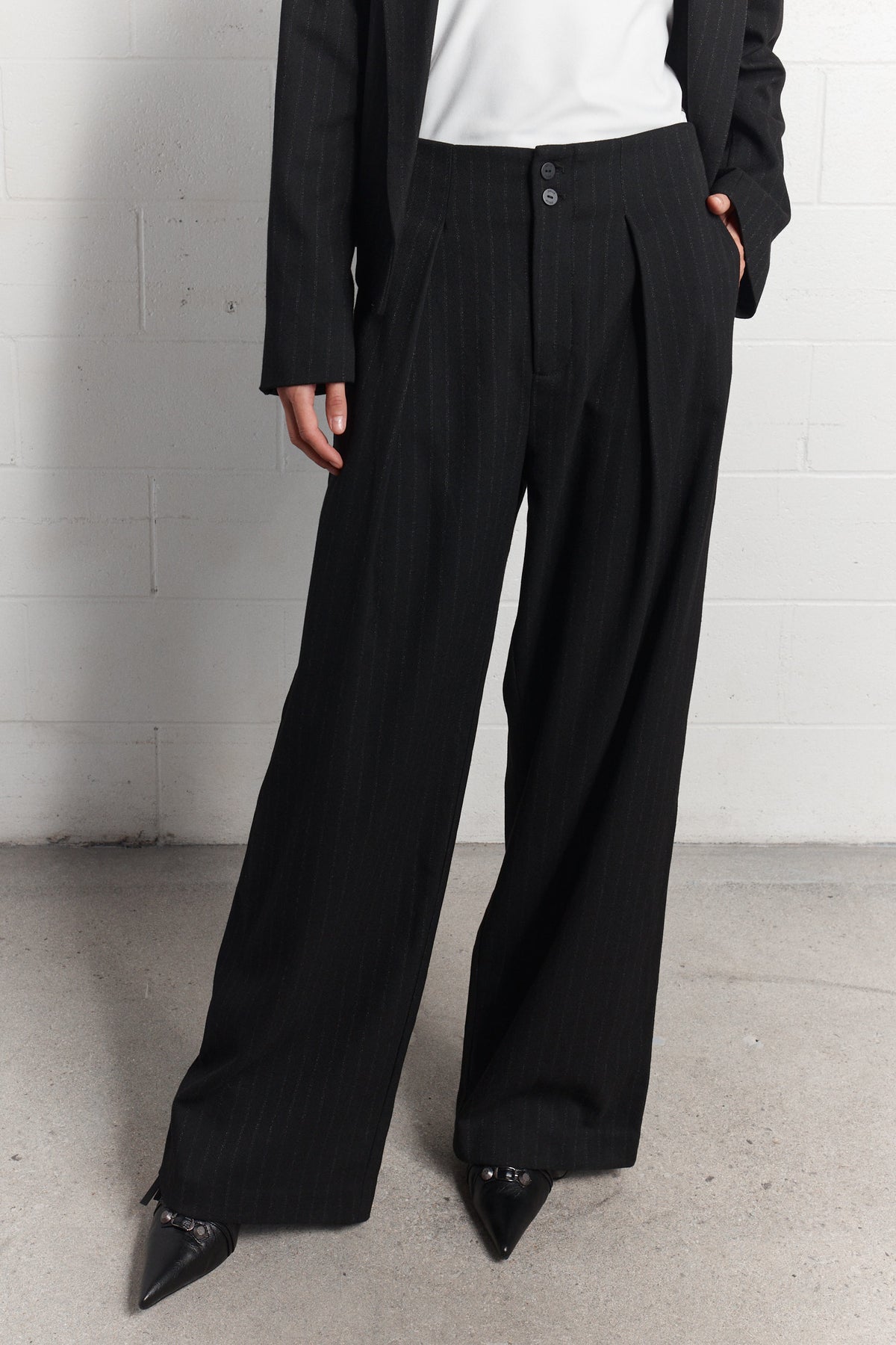 Angelika | Pantalon taille haute à jambe large