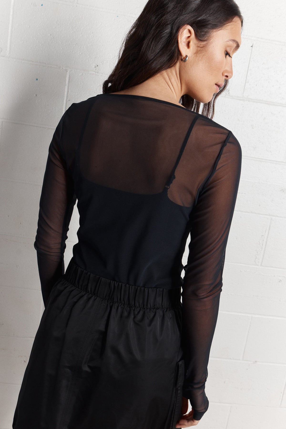 Dereck | Black transparent top