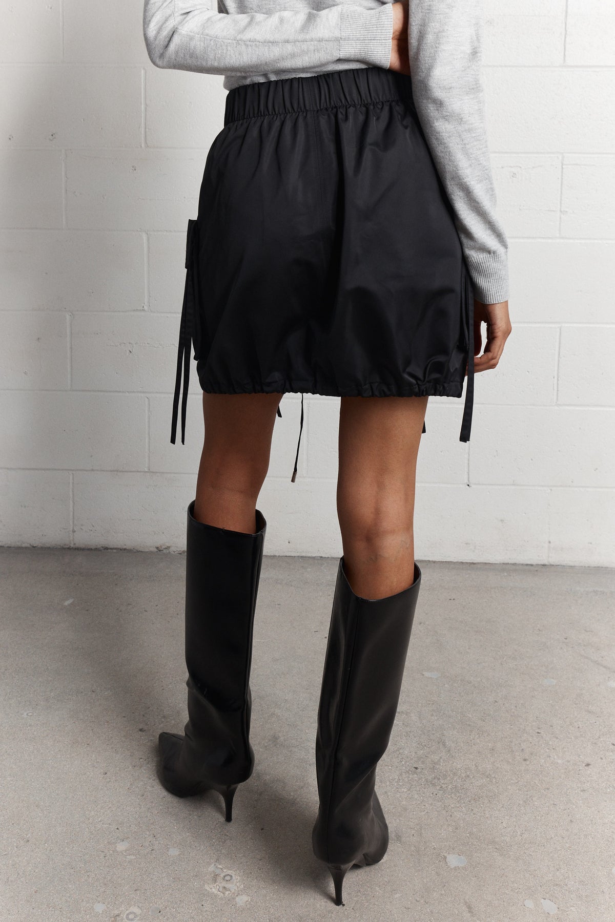 Maxine | Black utility mini skirt