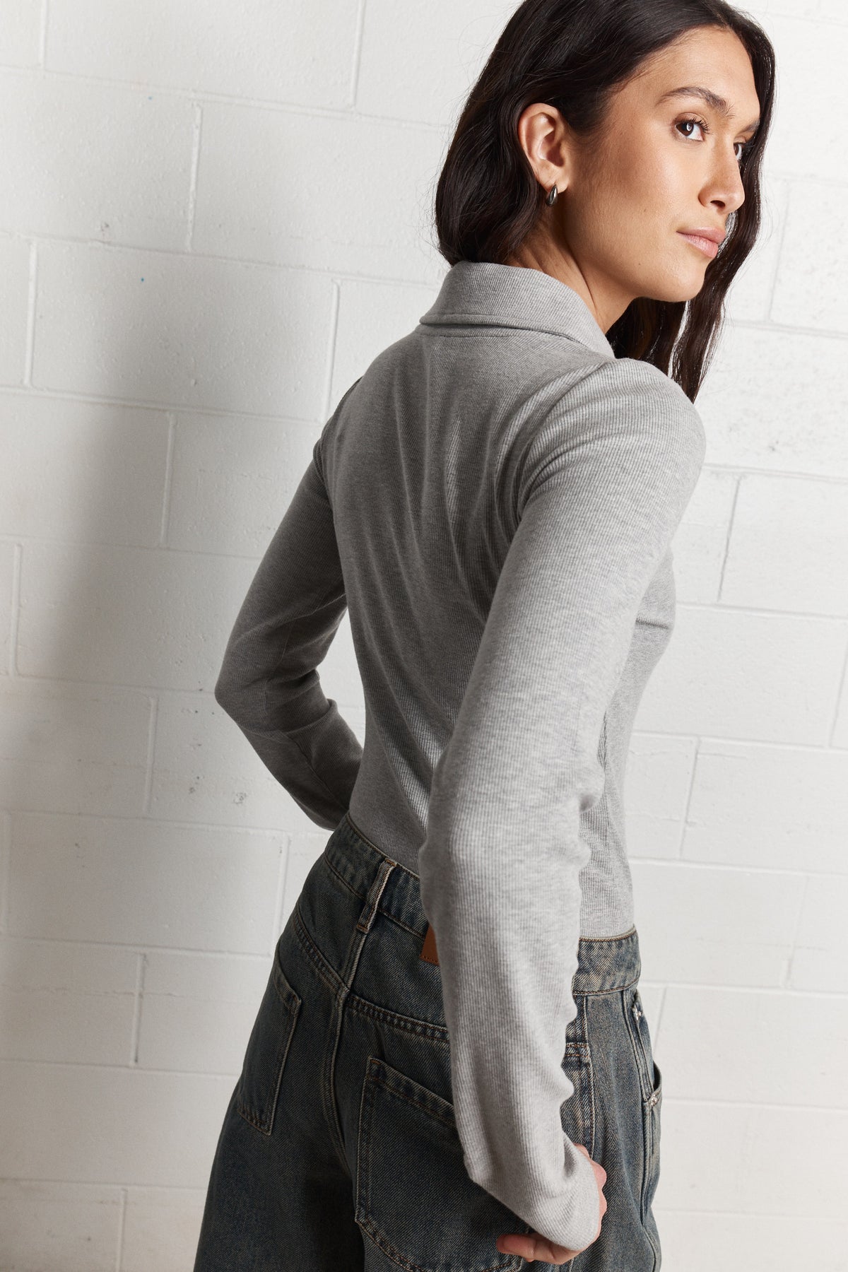 Barry | Justaucorps polo gris chiné