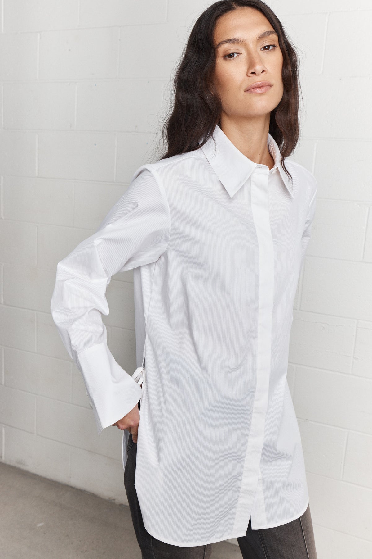 Sanji | Chemise ample crème à fines rayures