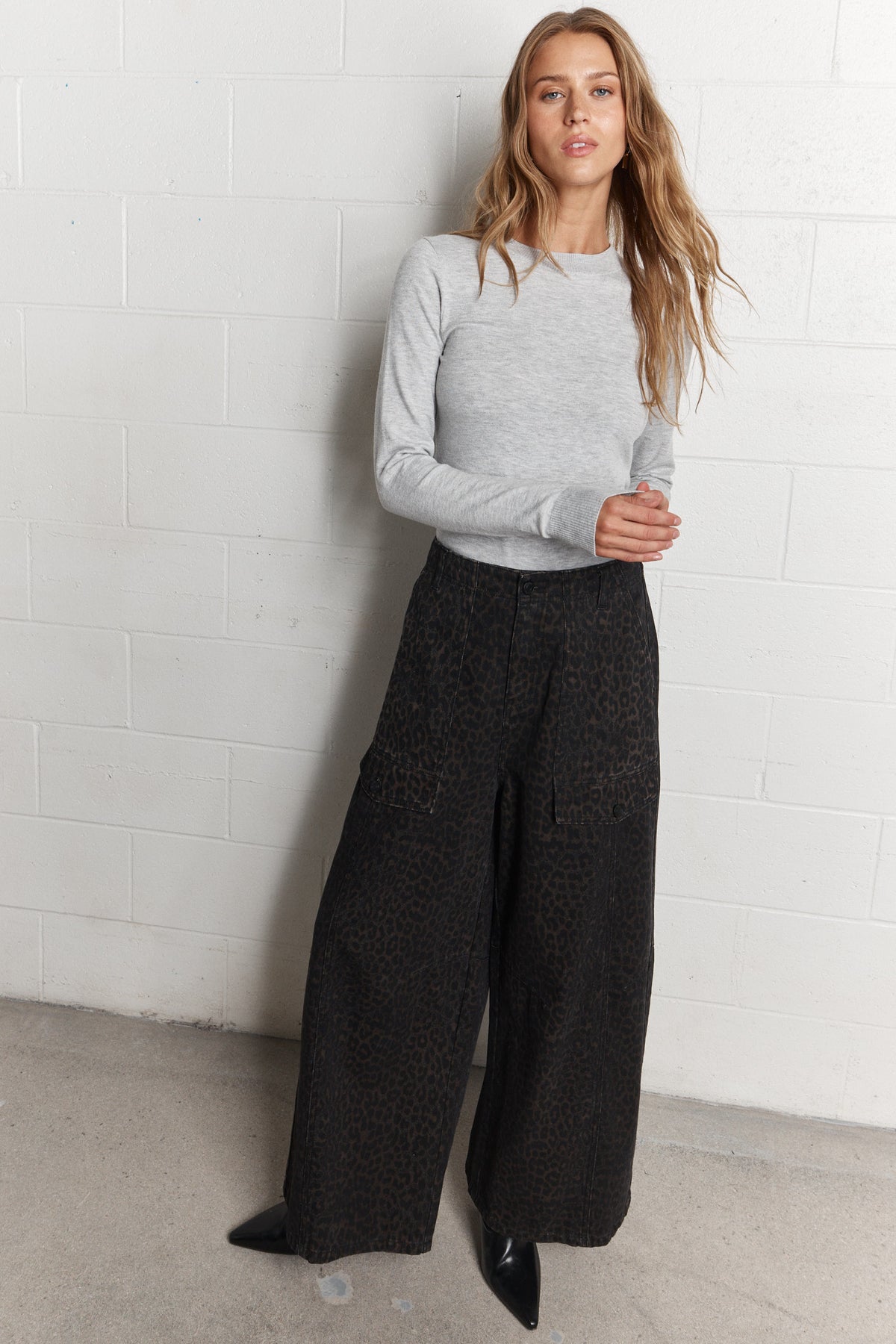 Clarice | Marl grey knit sweater