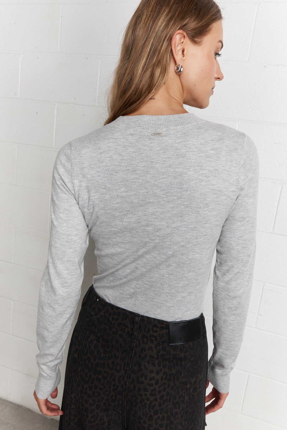 Clarice | Marl grey knit sweater