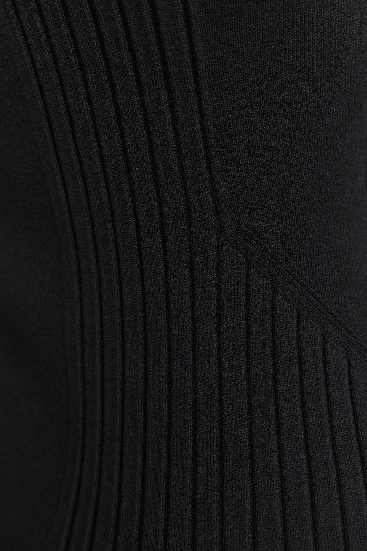 Val | Robe longue ajustée en maille noire