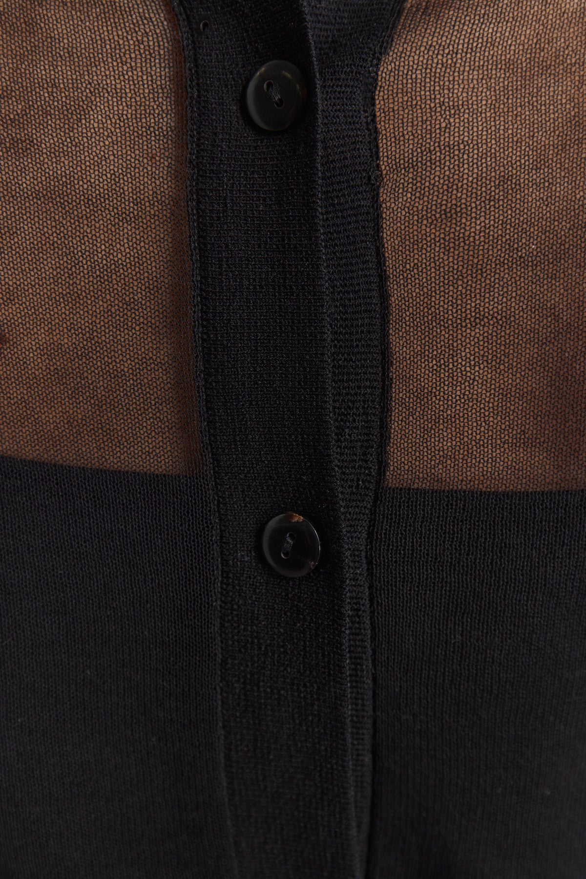 Hova | Chandail transparent en maille noire