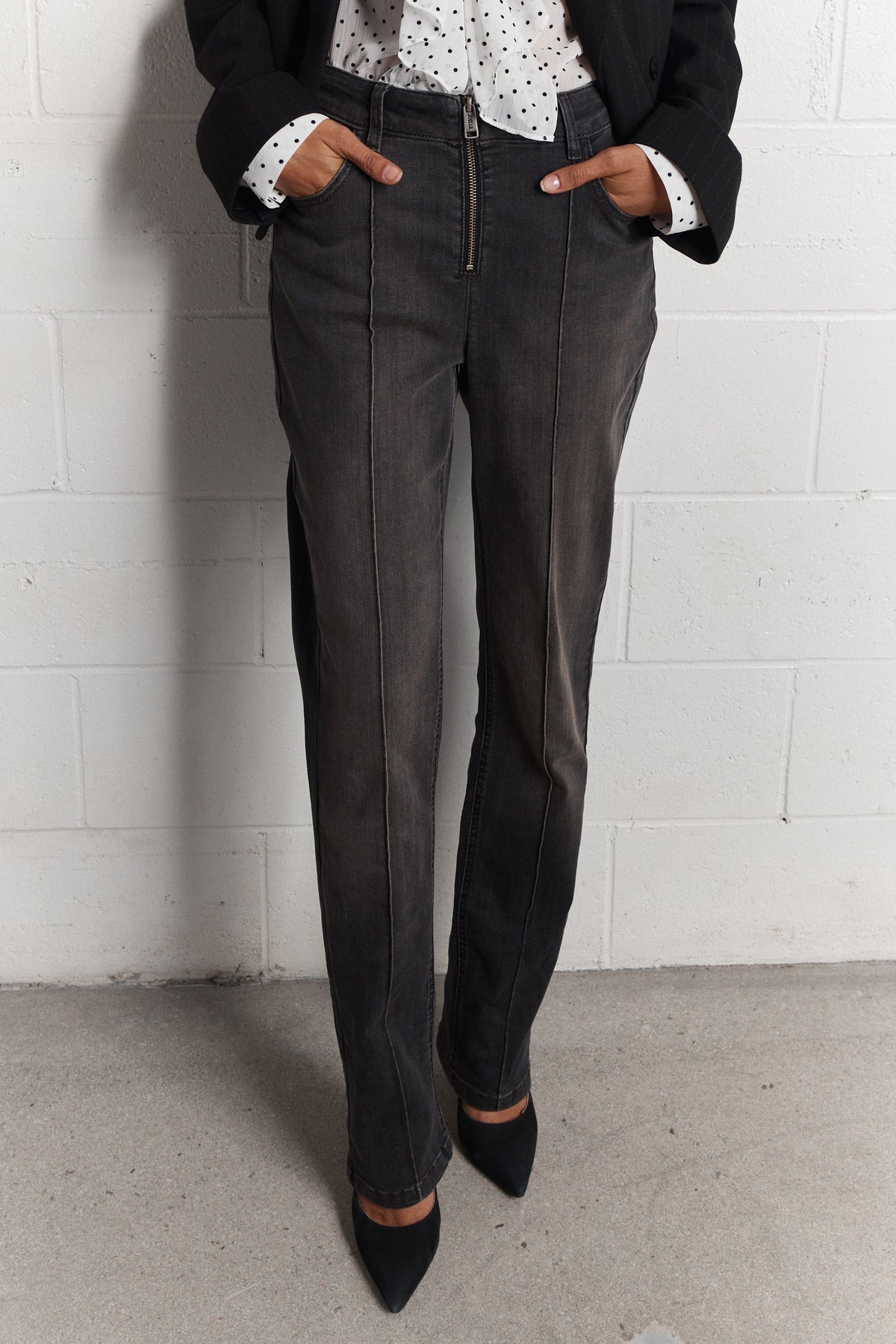 Fredo | Jean skinny noir délavé