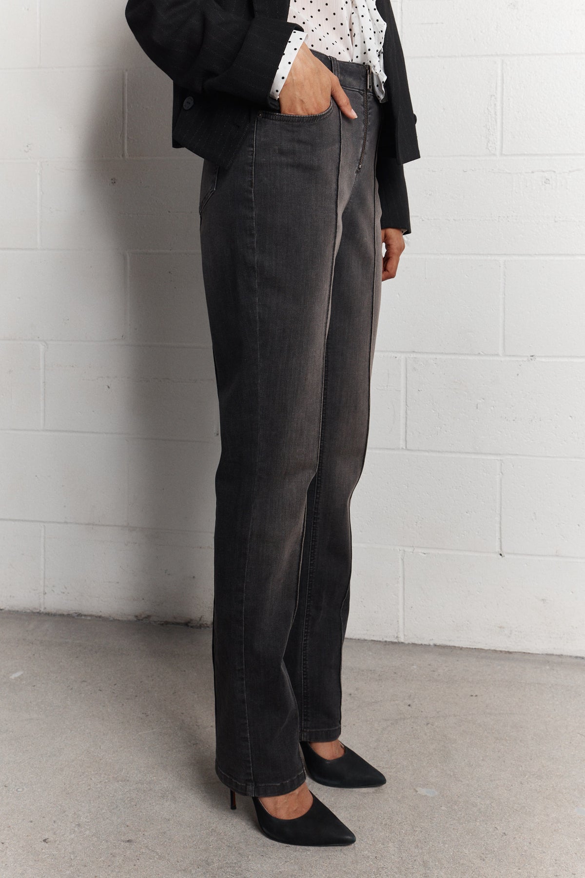Fredo | Jean skinny noir délavé