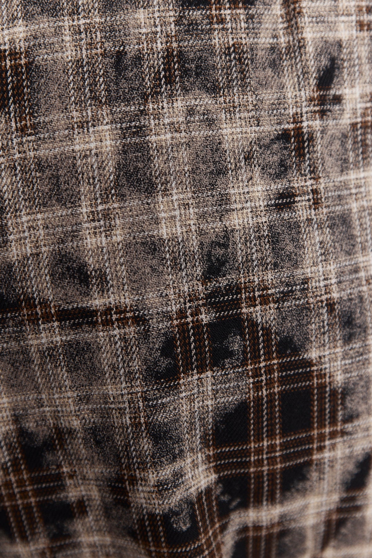 Love | Pantalon ballon à plaid noir délavé