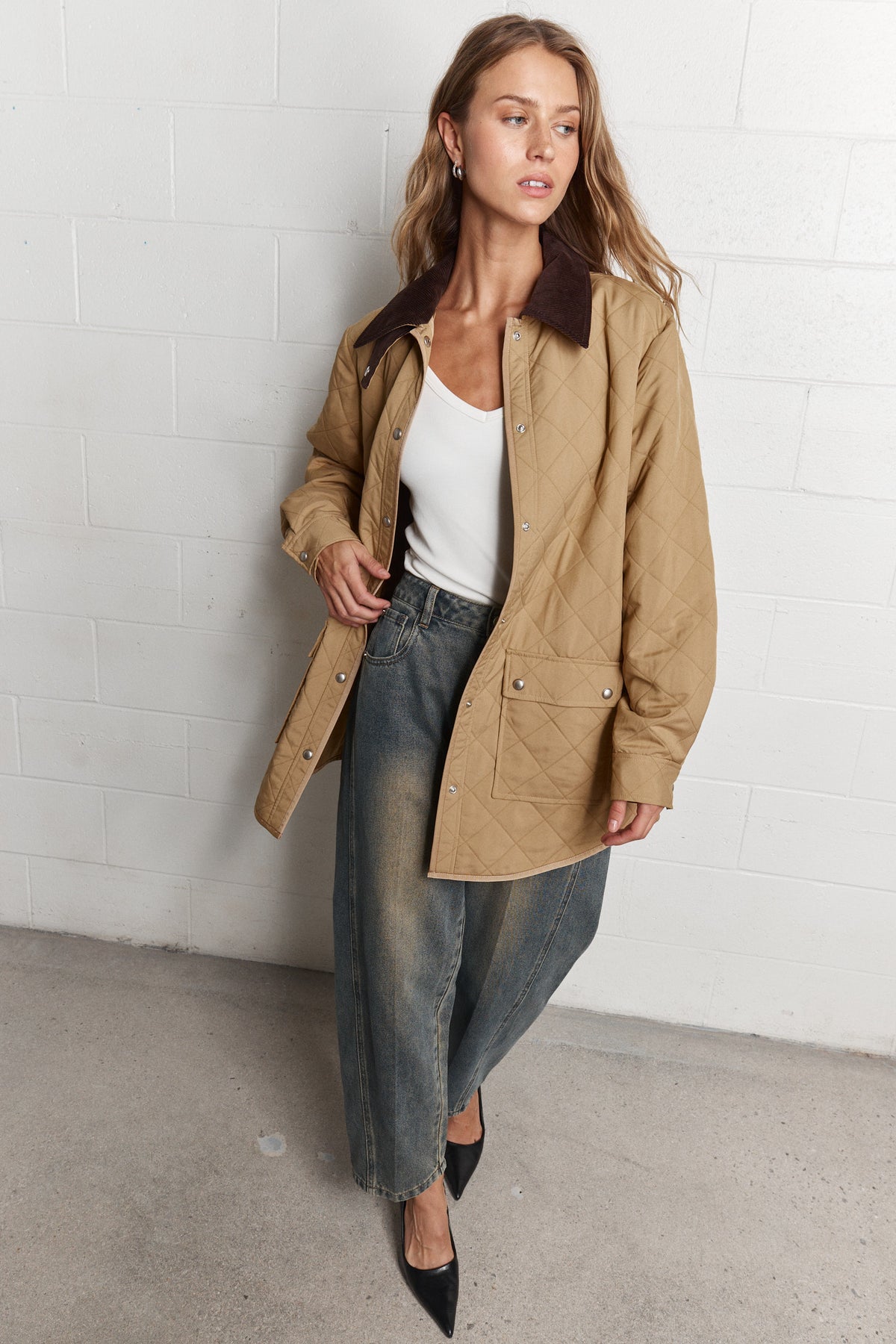 Albern | Veste matelassée camel