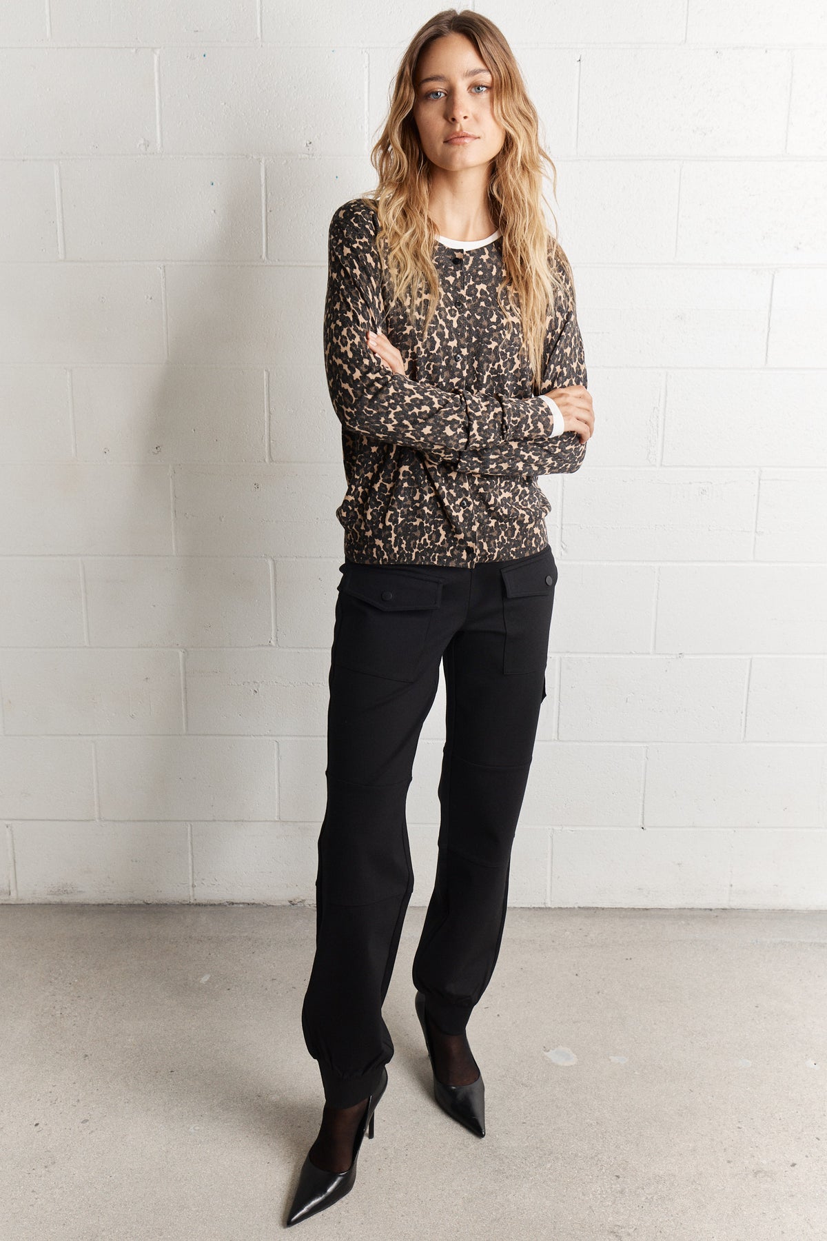 Ventura | Pantalon noir semi-ajusté