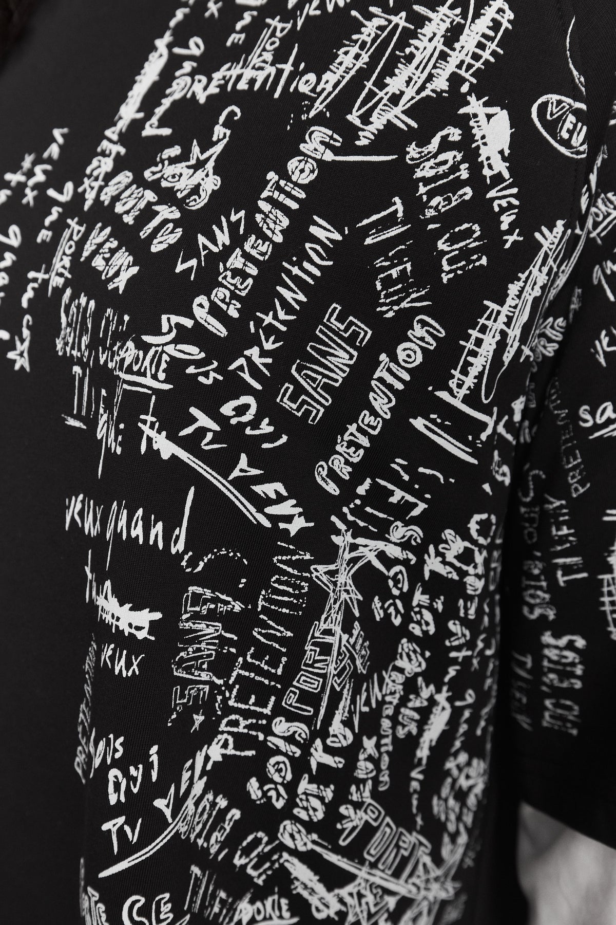 Chase | Chandail superposé noir et blanc