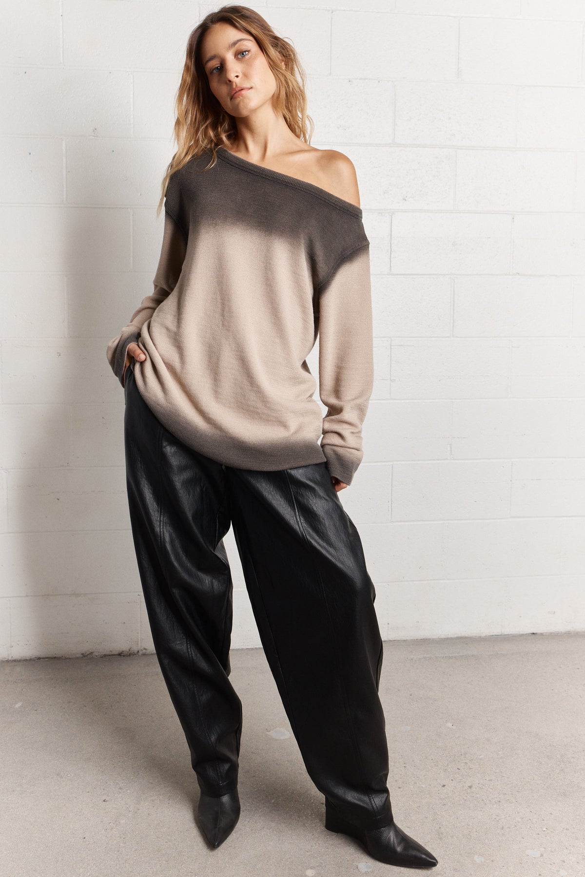 Zack | Beige gradient oversized sweater