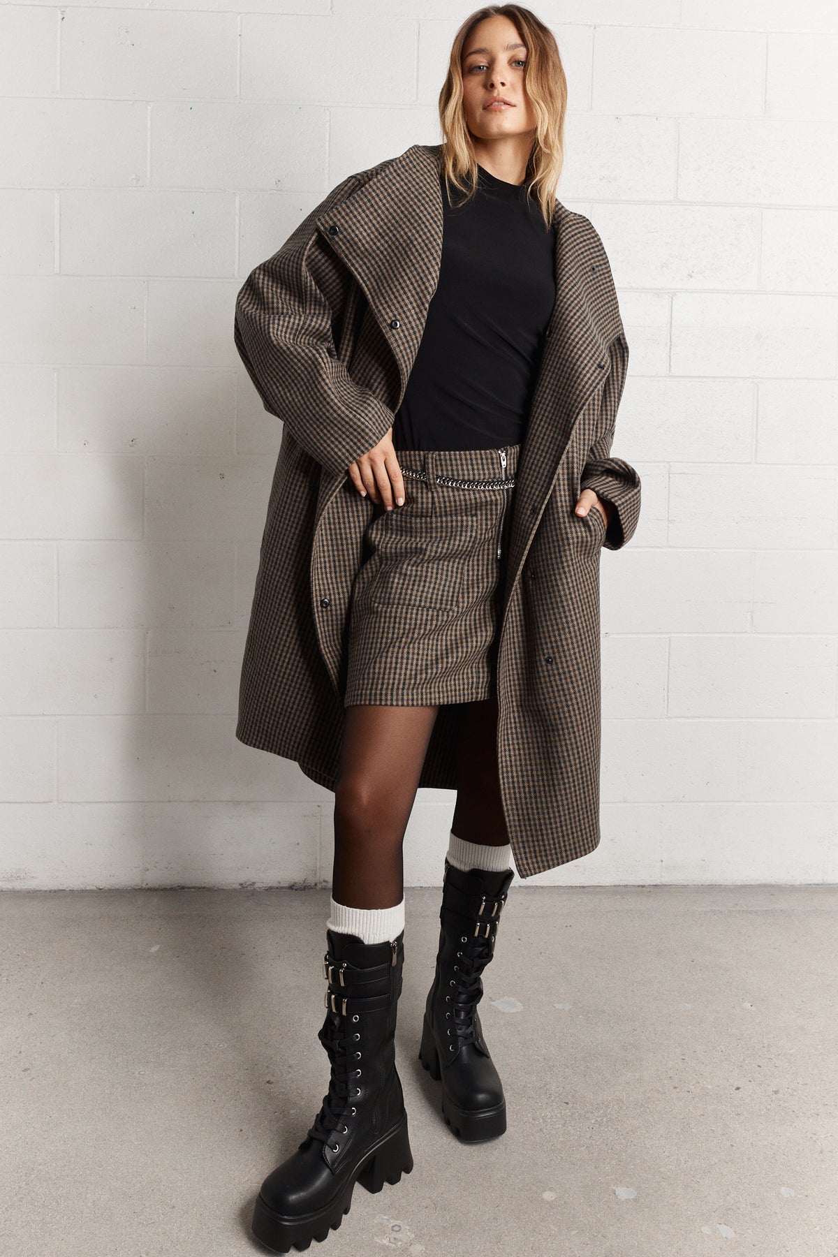 Andria | Green plaid skort