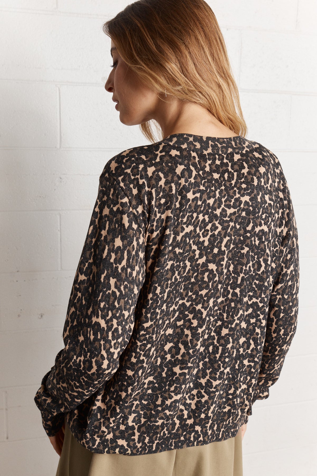 Shery | Cardigan léopard brun
