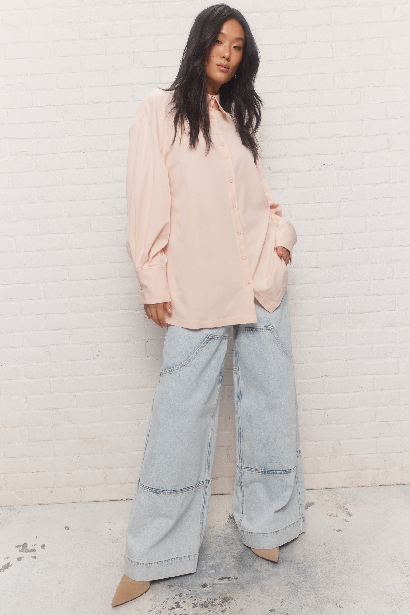 Gleam | Chemise rose à manches longues