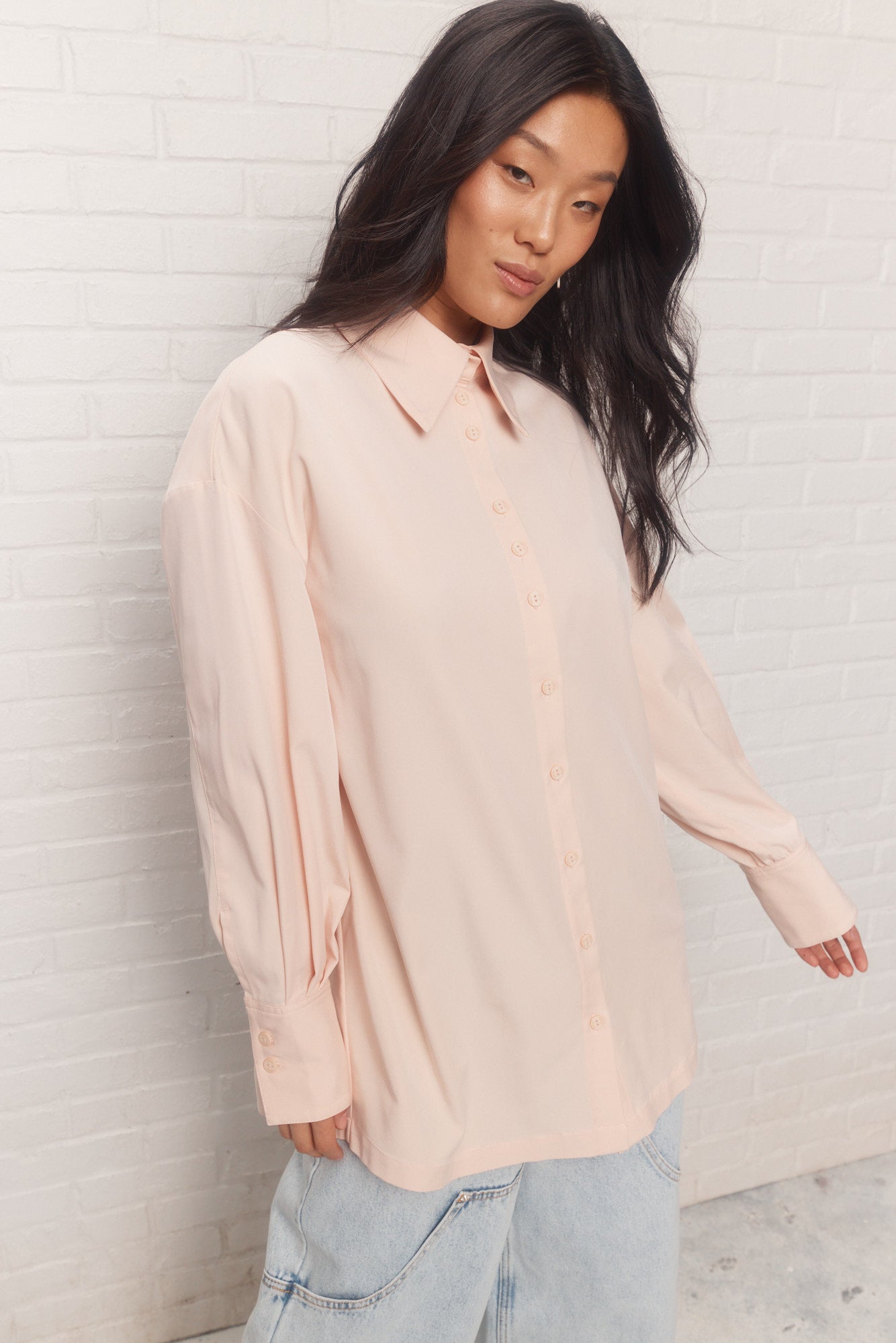 Gleam | Chemise rose à manches longues