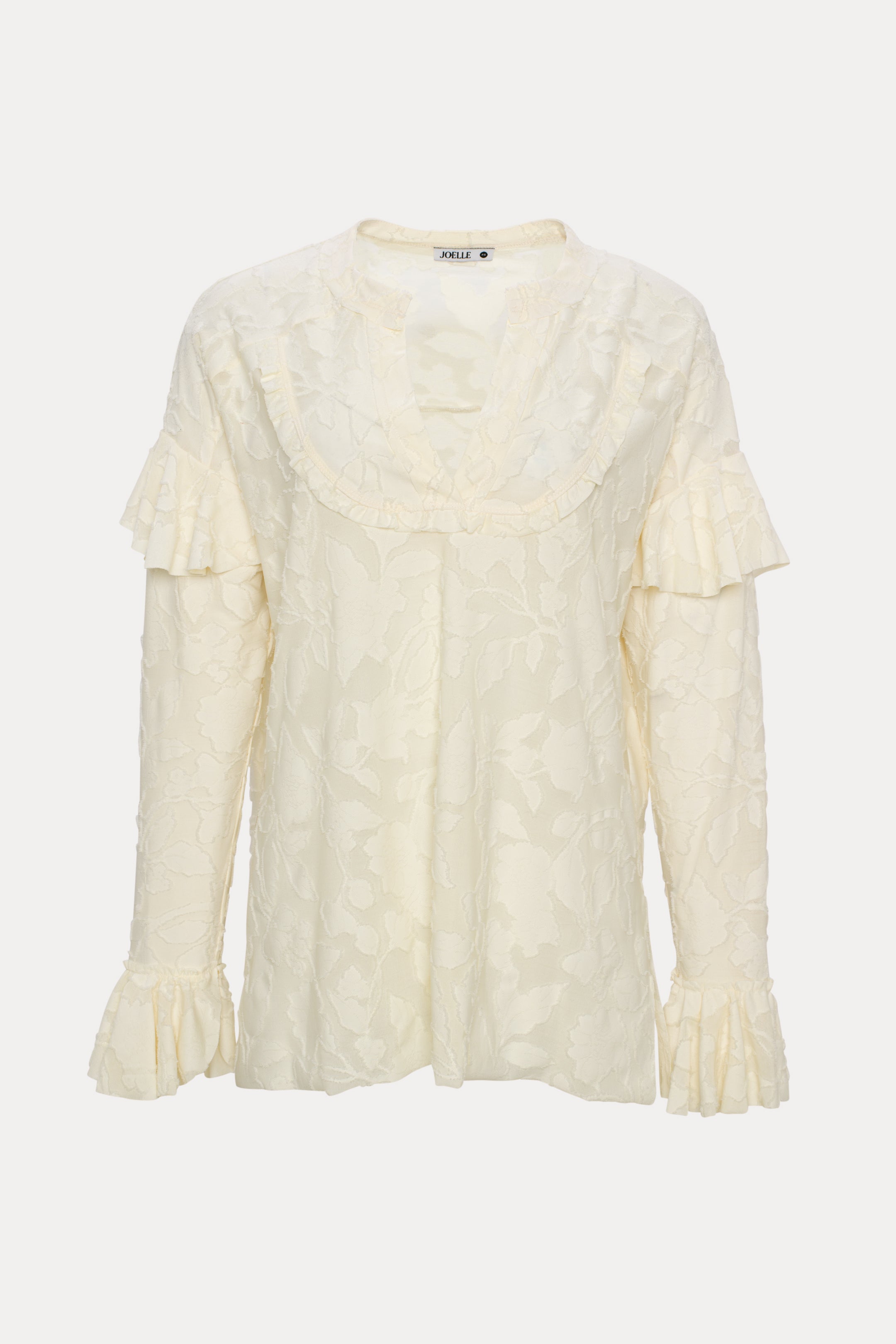 Violette | Blouse crème à motif floral