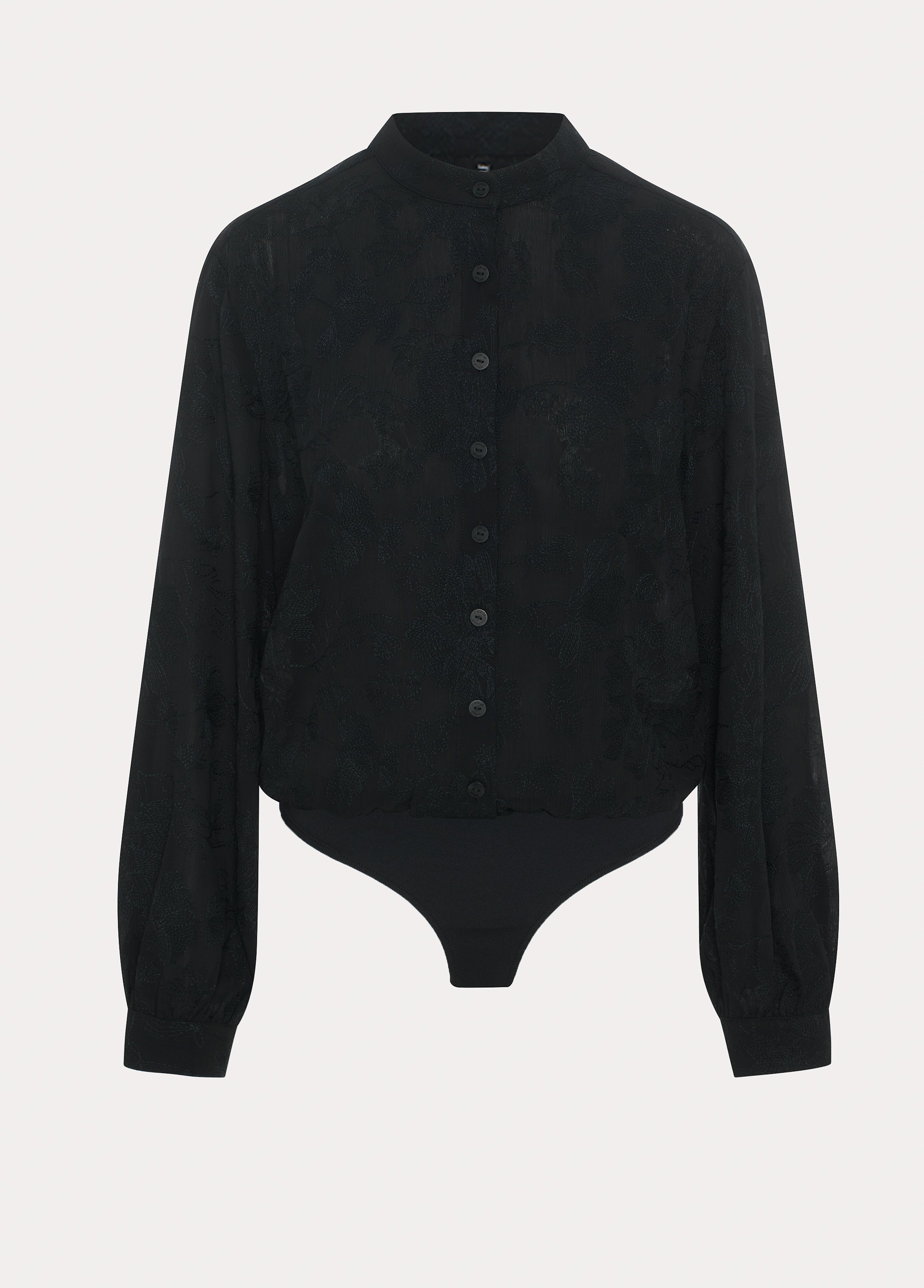 Tania | Blouse justaucorps noire