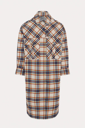 Greta | Manteau crème à carreaux