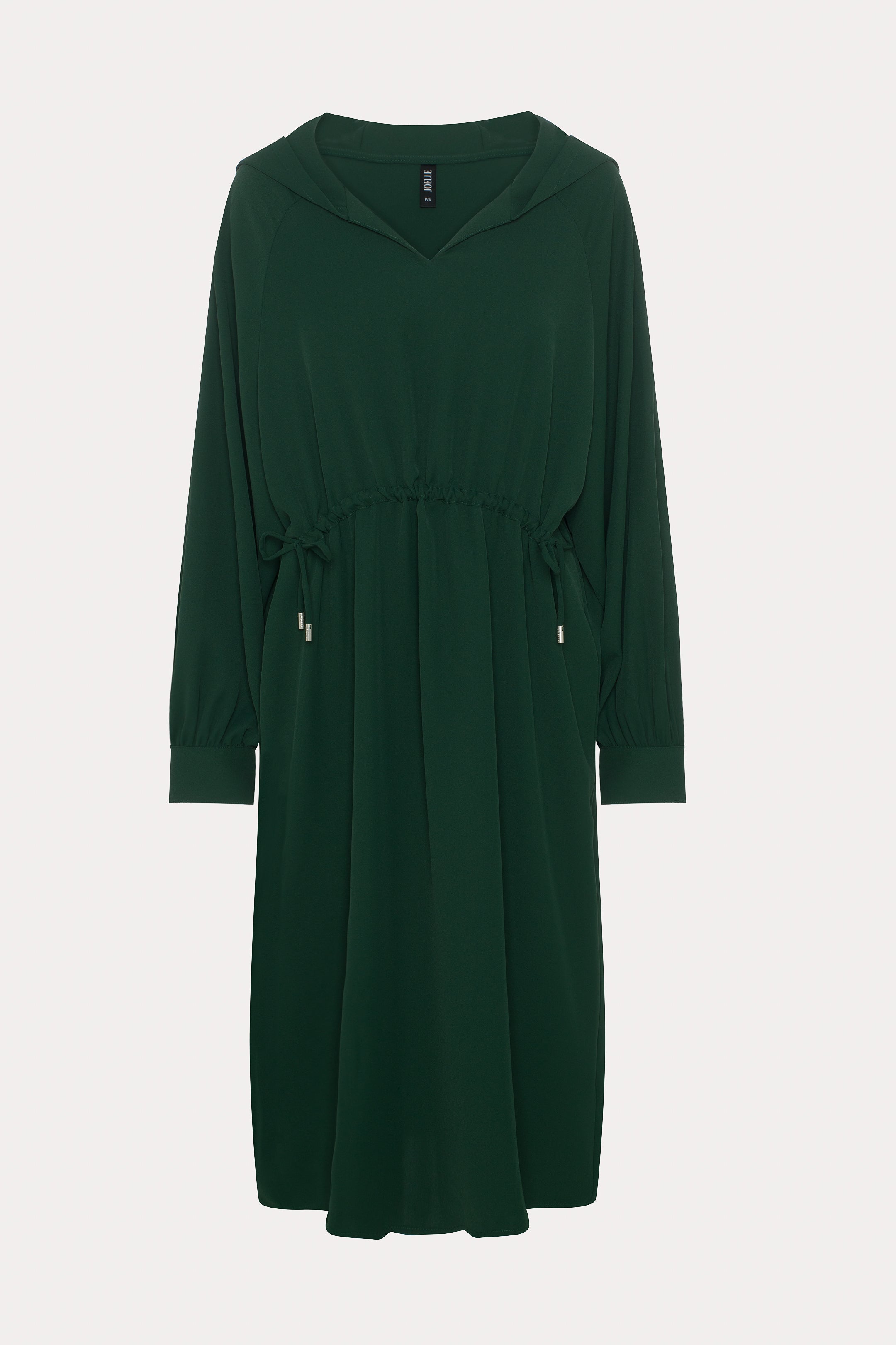 Josiann | Robe verte à capuchon
