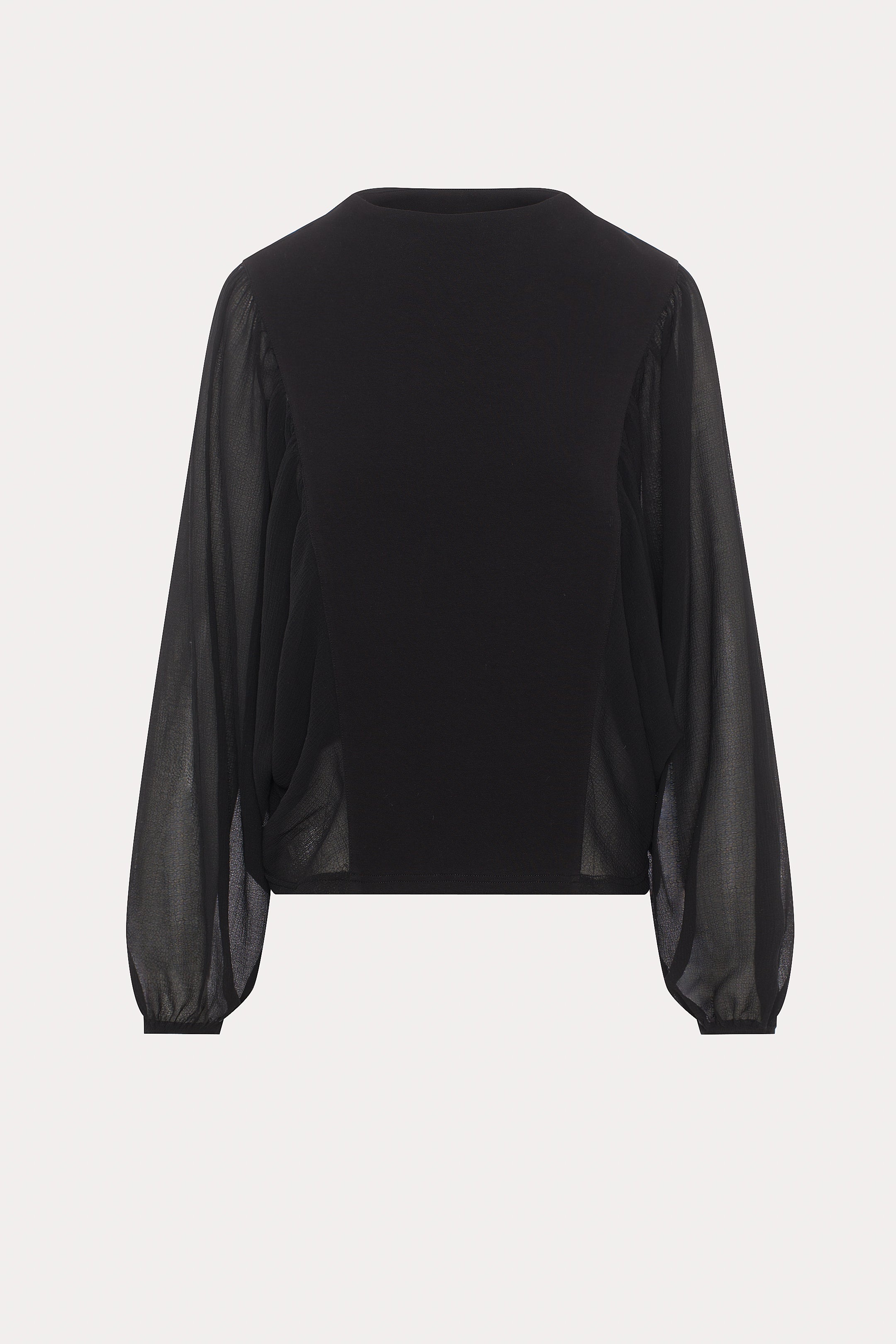 Nova | Chandail noir manches à transparentes