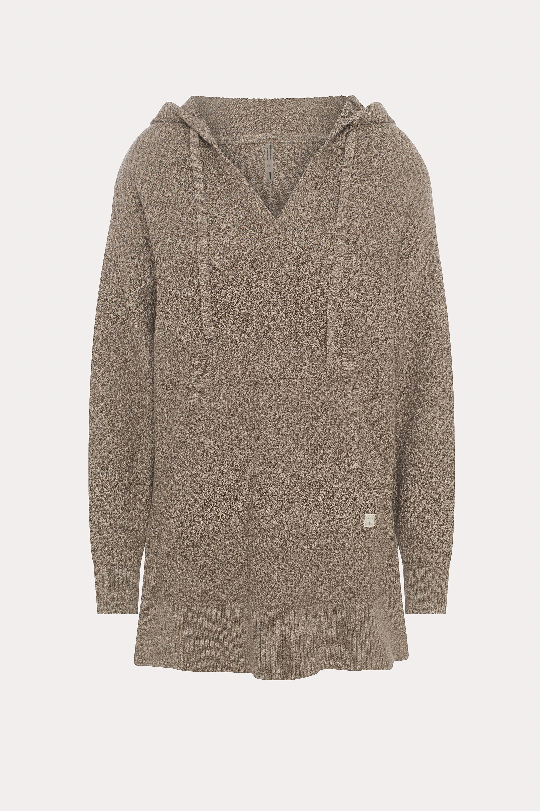 Annick | Chandail gris à capuchon