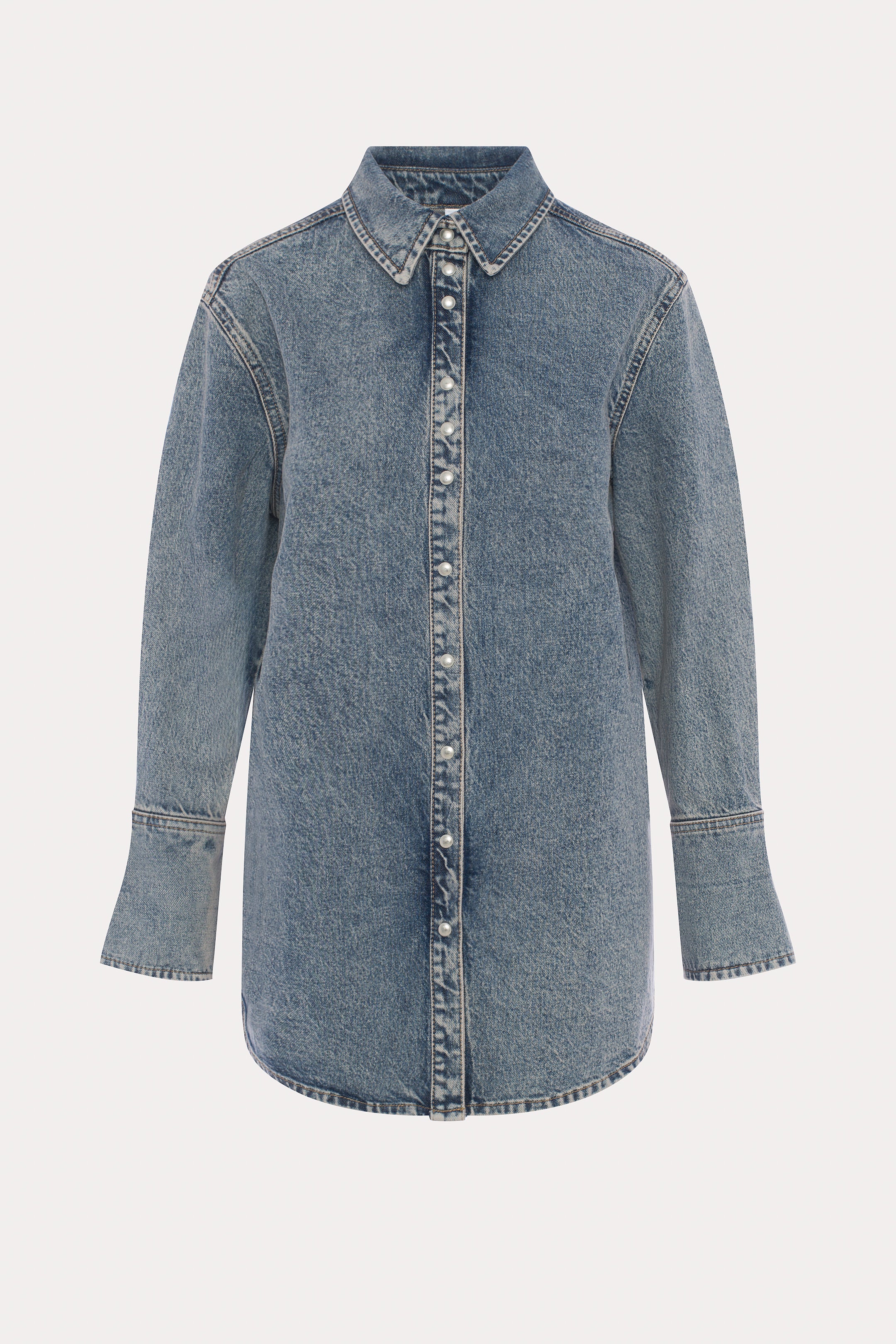 Valentine | Chemise en denim bleu délavé