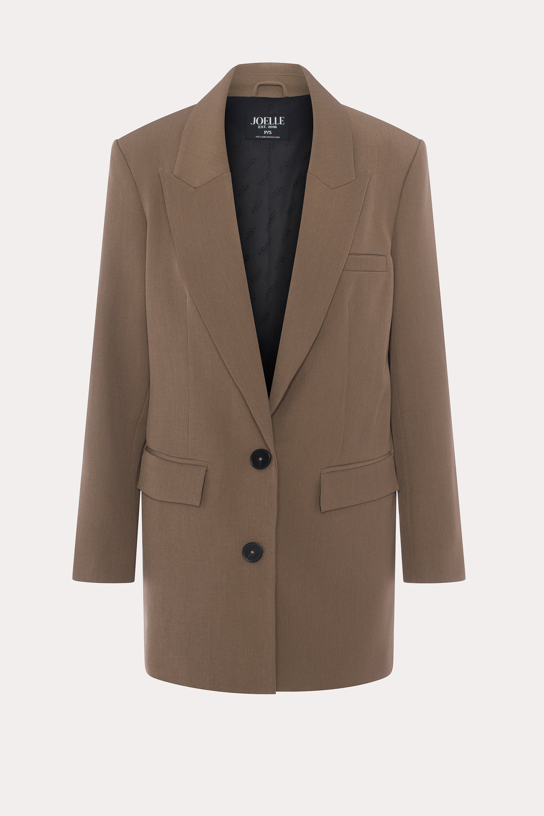 John | Veston carré ample taupe