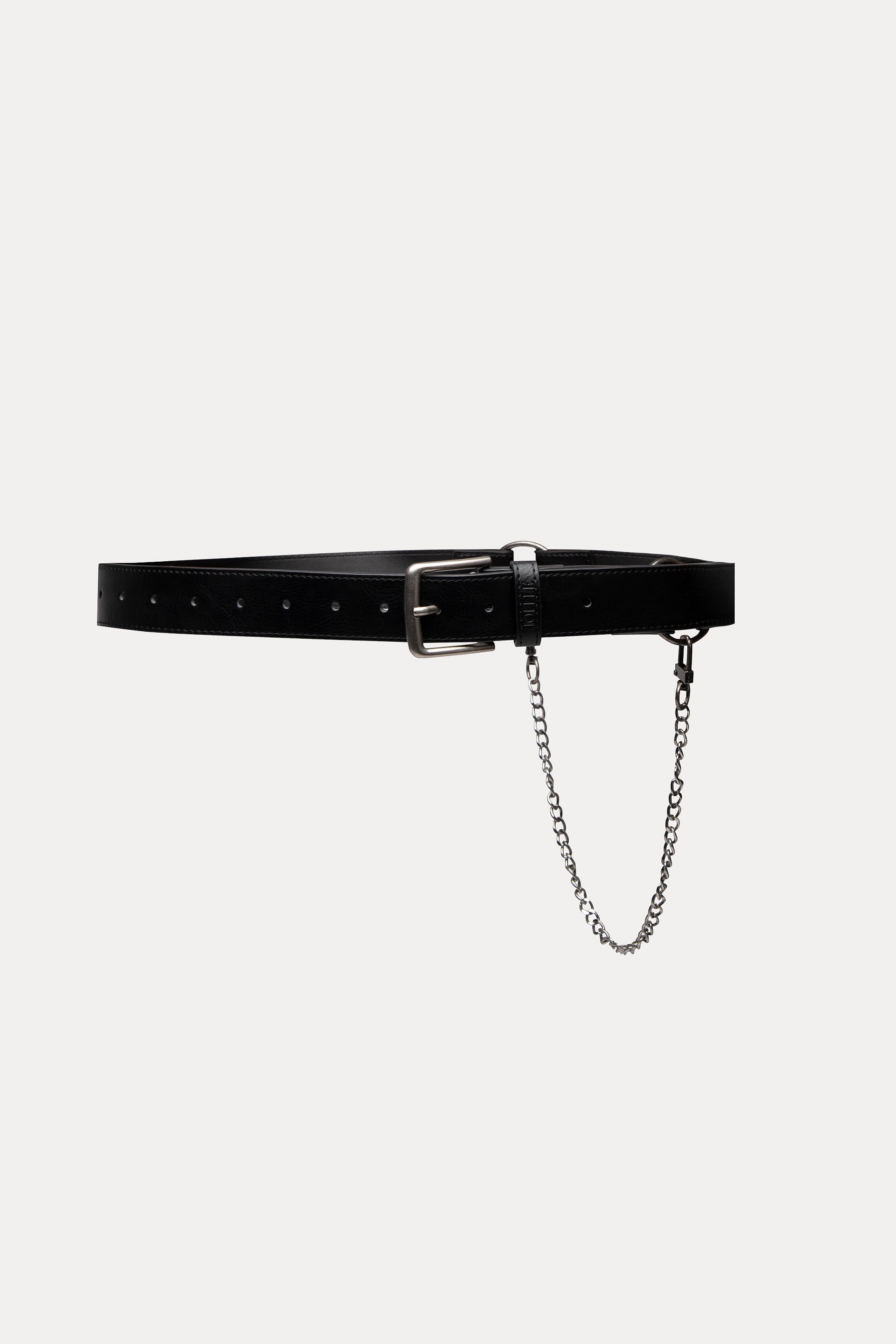 Charle | Black belt with detachable chain