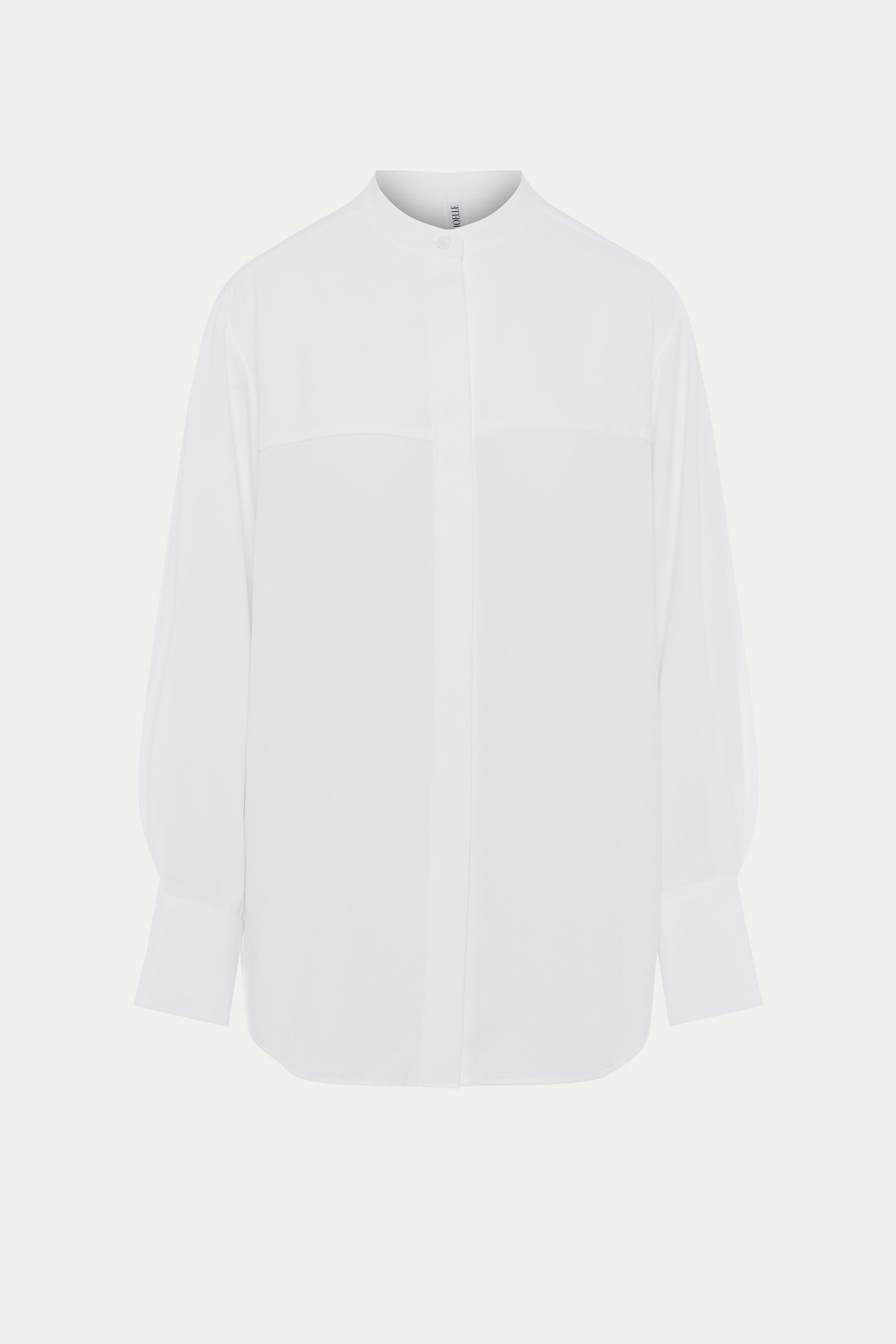 Scarlett | Chemise blanche à col Mao