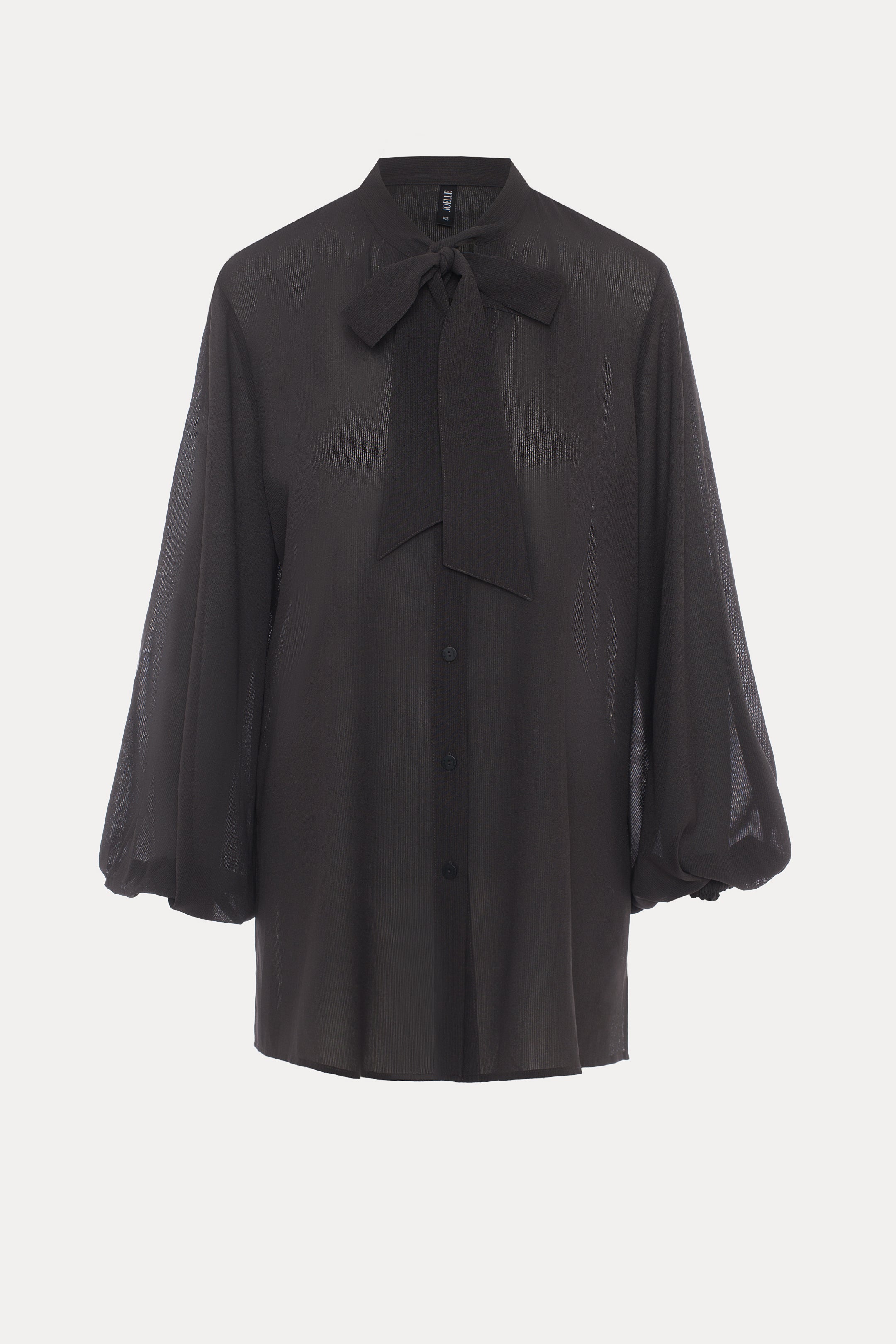 Adeline | Chemise noire semi-transparente