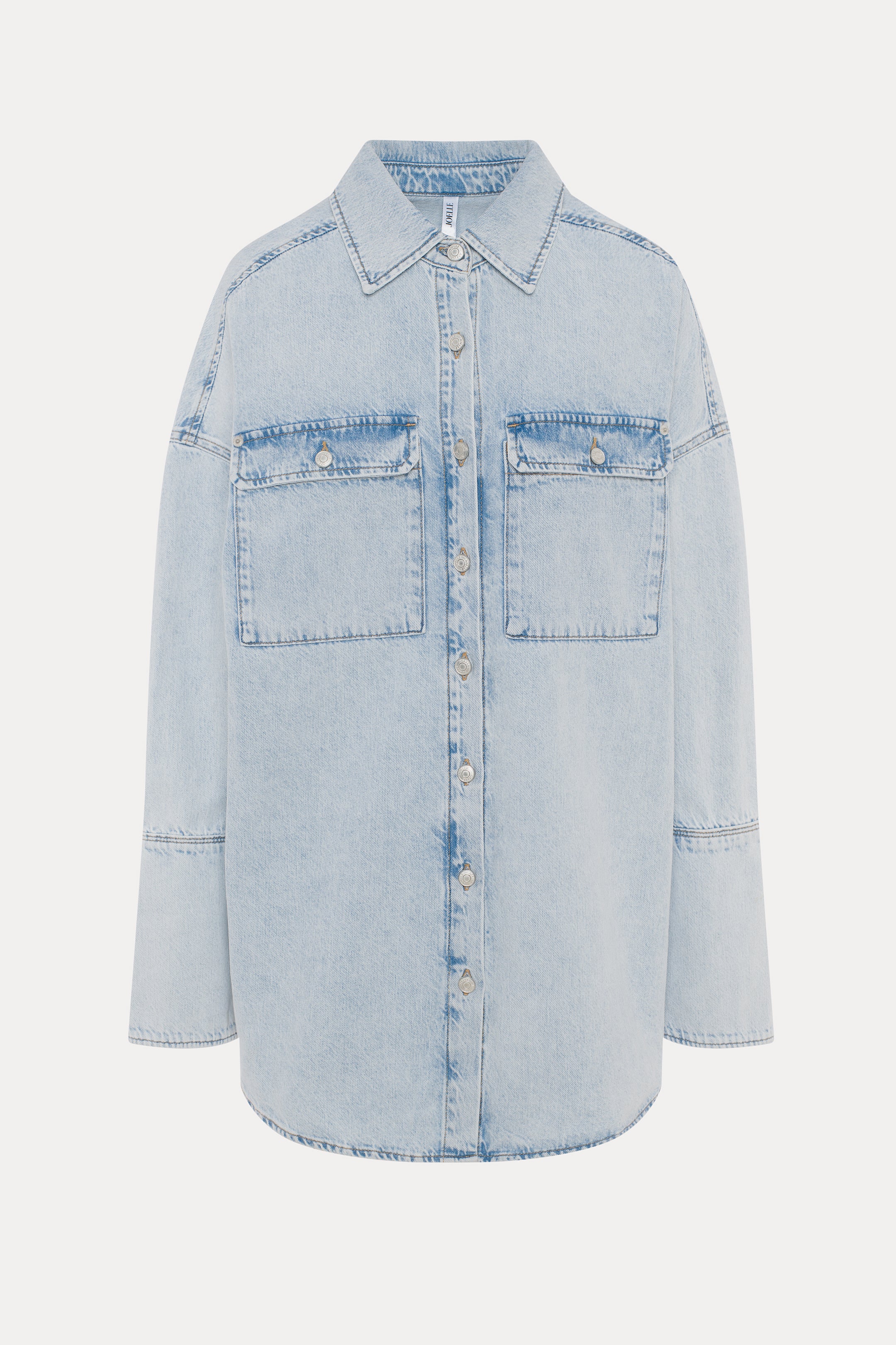 Emiko | Chemise en denim bleu délavé