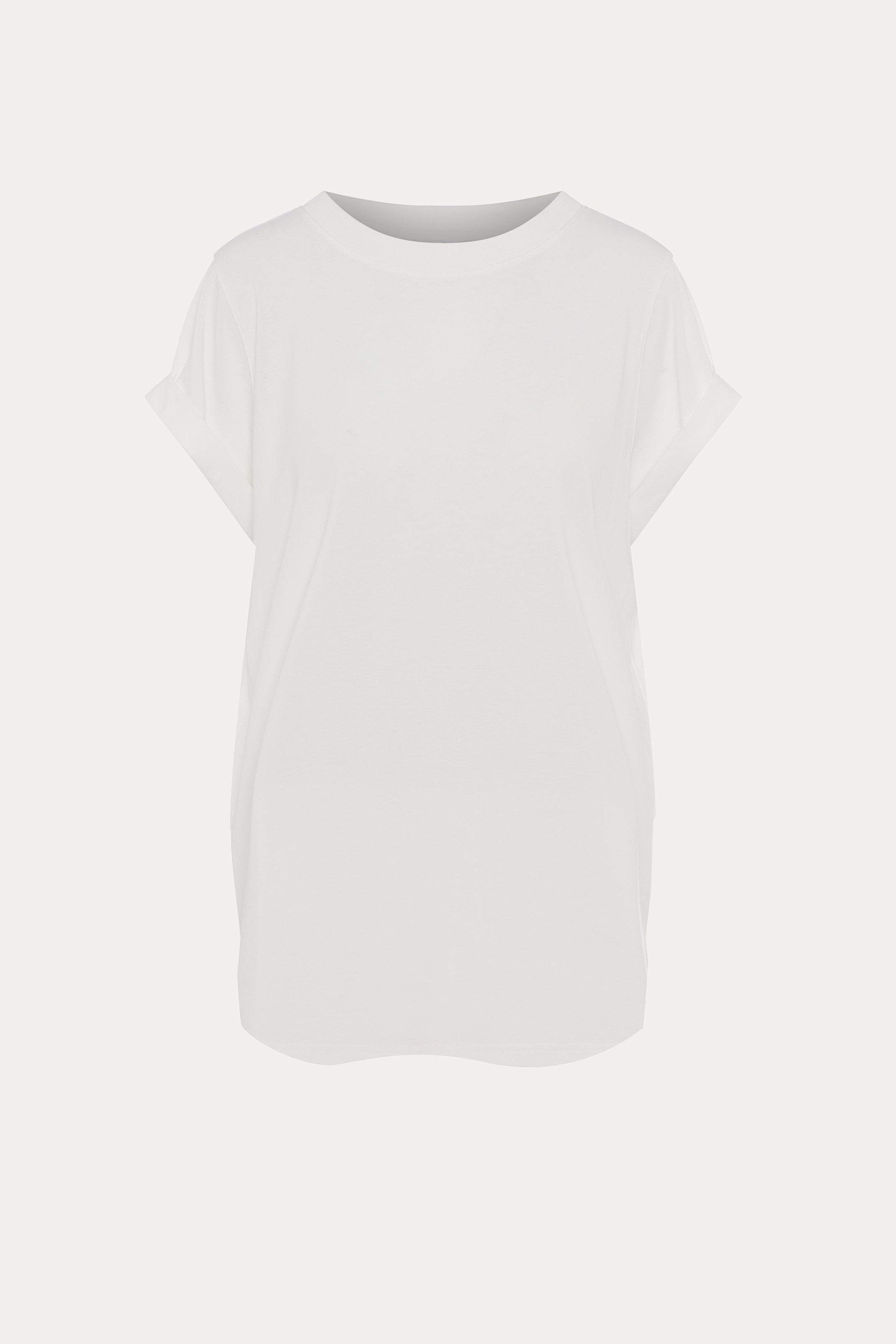 Slater | Oversized white T-shirt with rolled sleeves