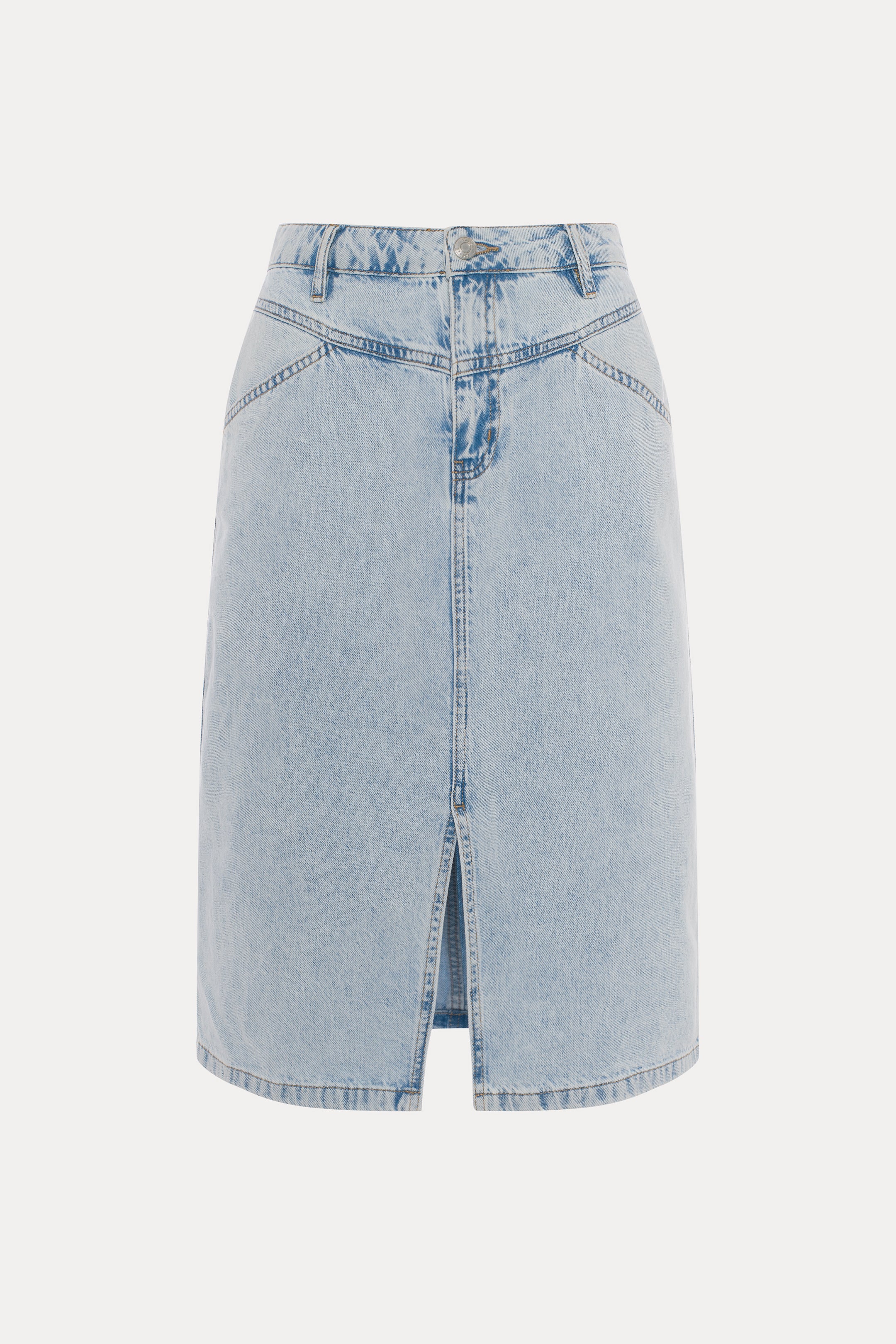 Monie | Jupe en denim bleu délavé