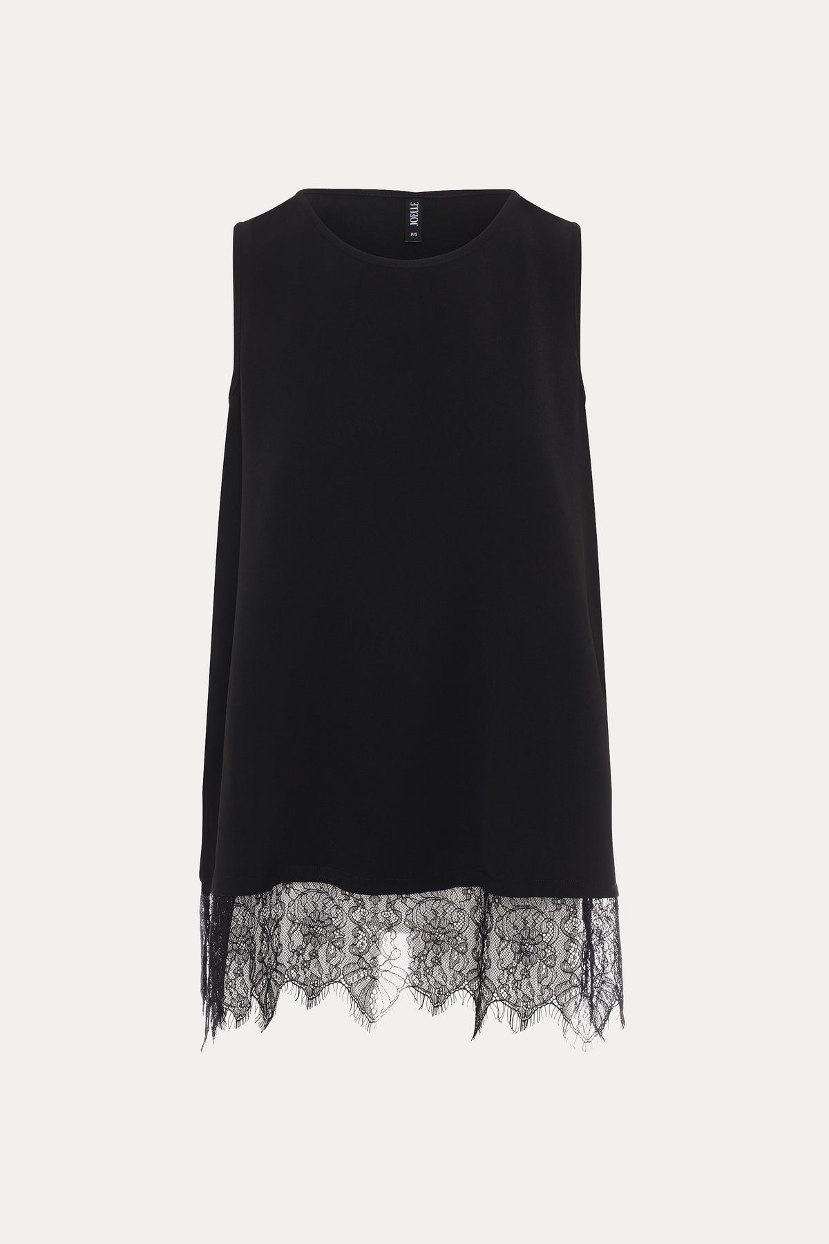 Mellon | Camisole noire à ourlet en dentelle