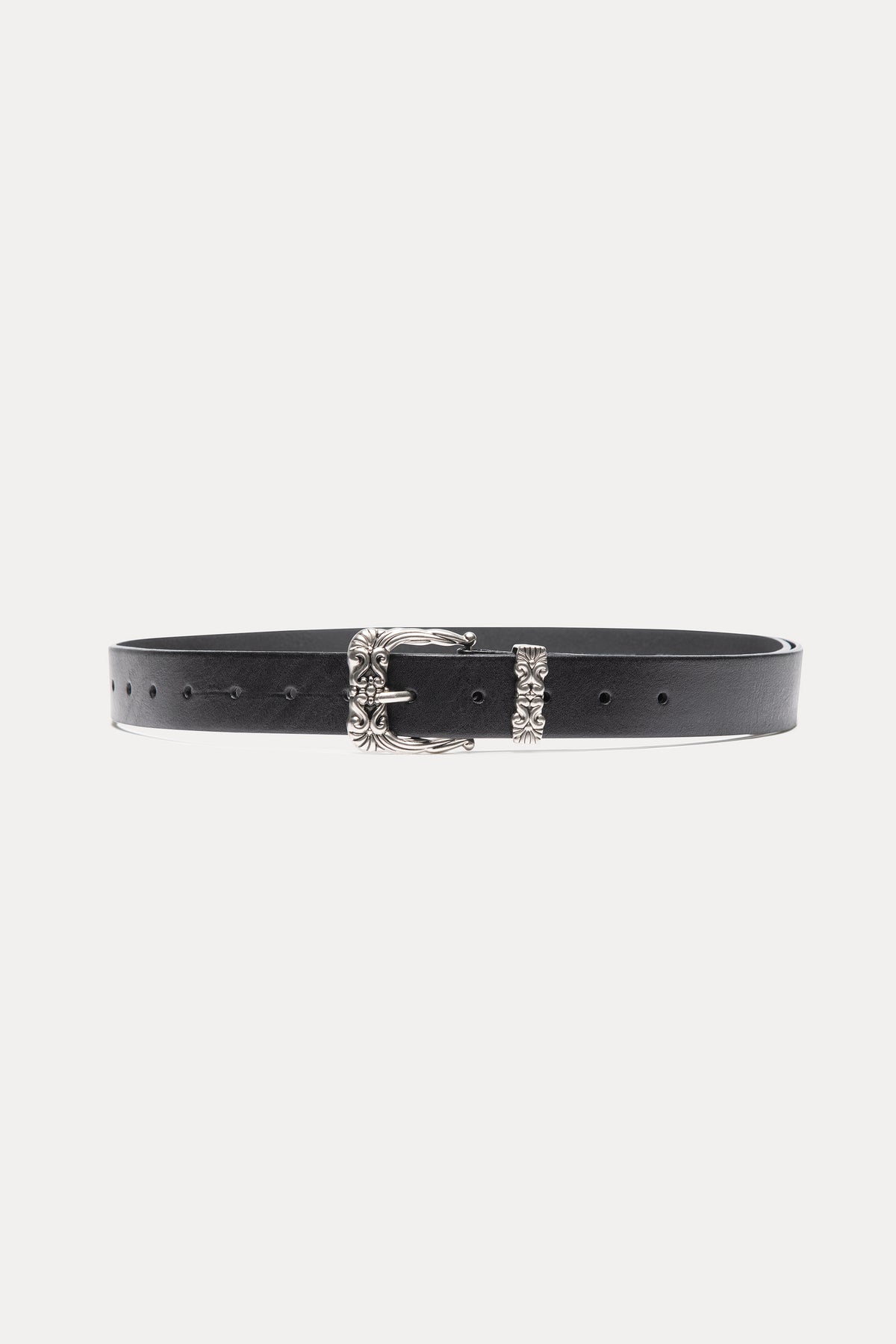 Santiago | Ceinture longue en cuir noir