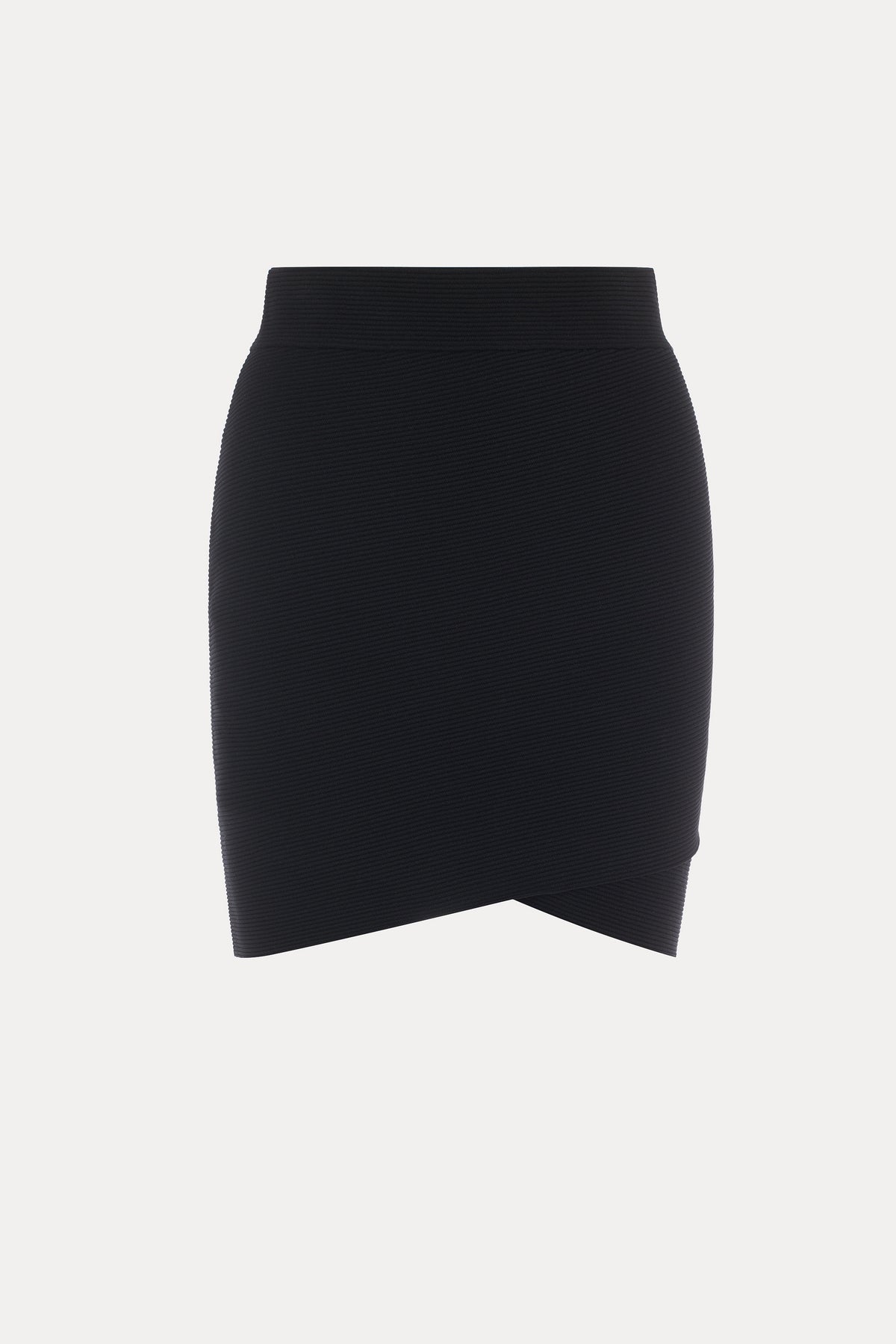 Chiara | Jupe courte ajustée en maille noire