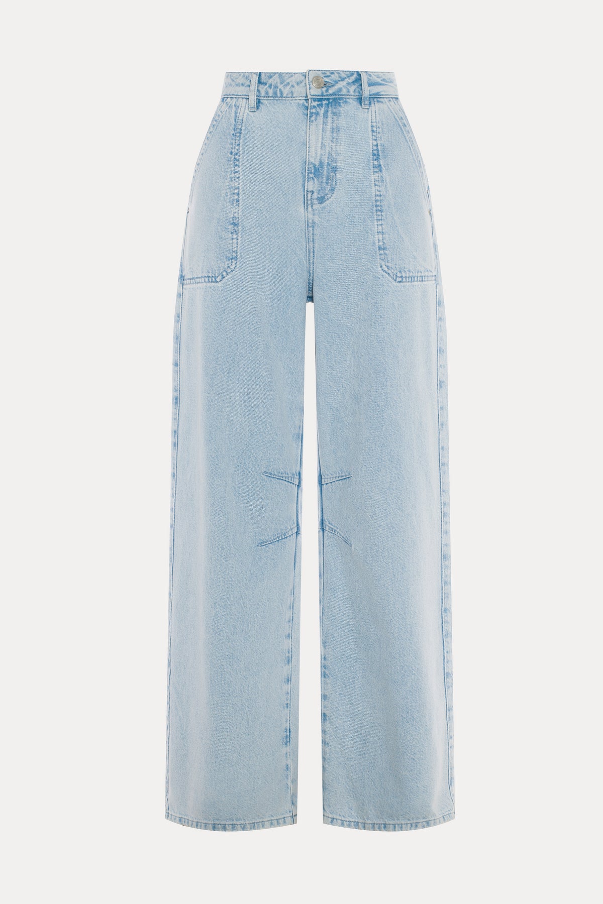 Chan | Jean ample bleu délavé