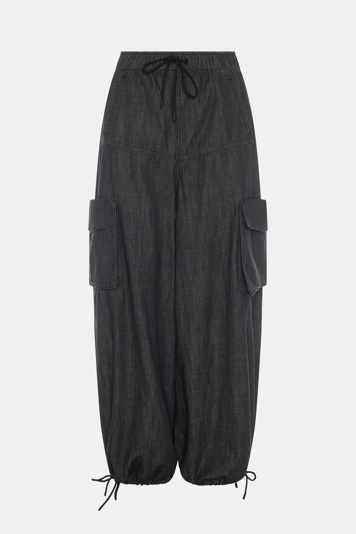 Pesci | Pantalon baggy noir délavé
