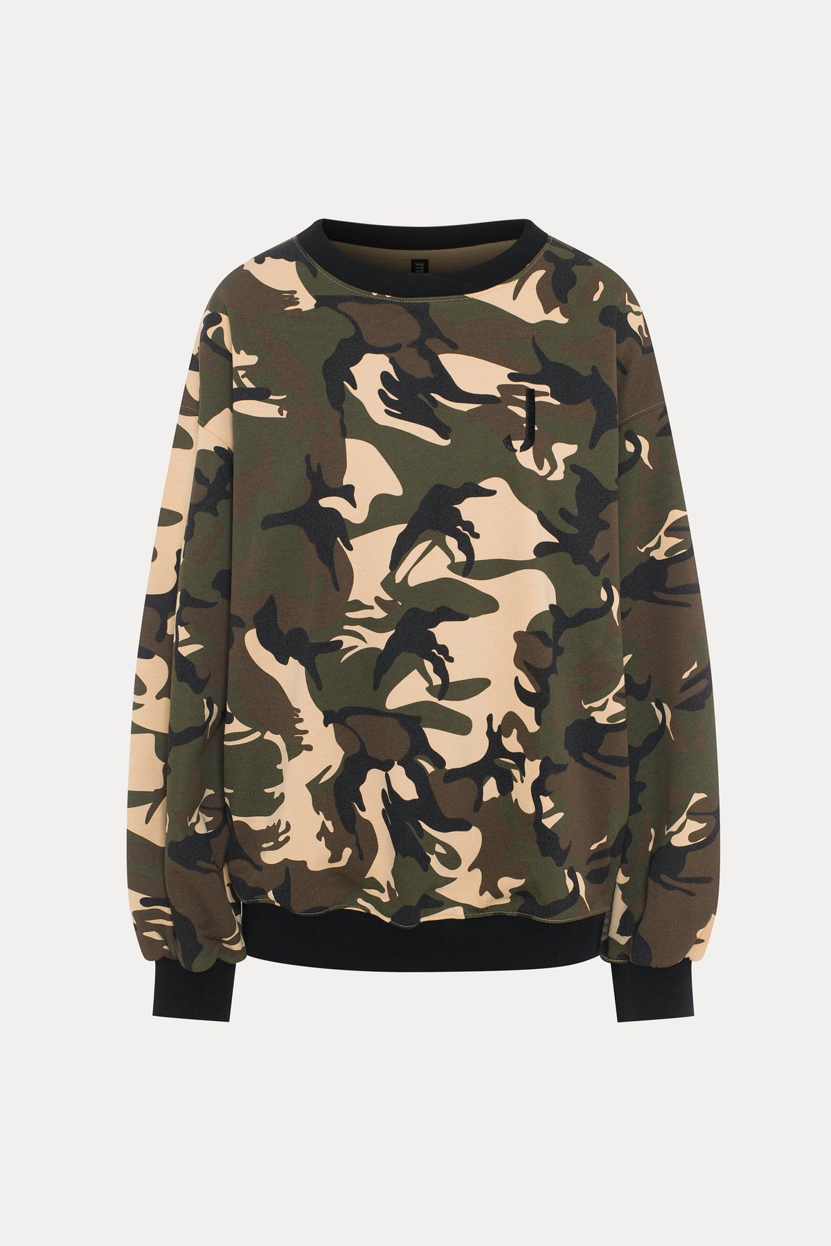 Manu | Chandail en coton molletonné camouflage